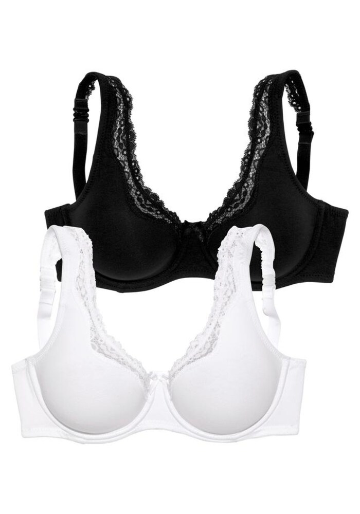 PETITE FLEUR BH Damen Größe 95 schwarz / weiß