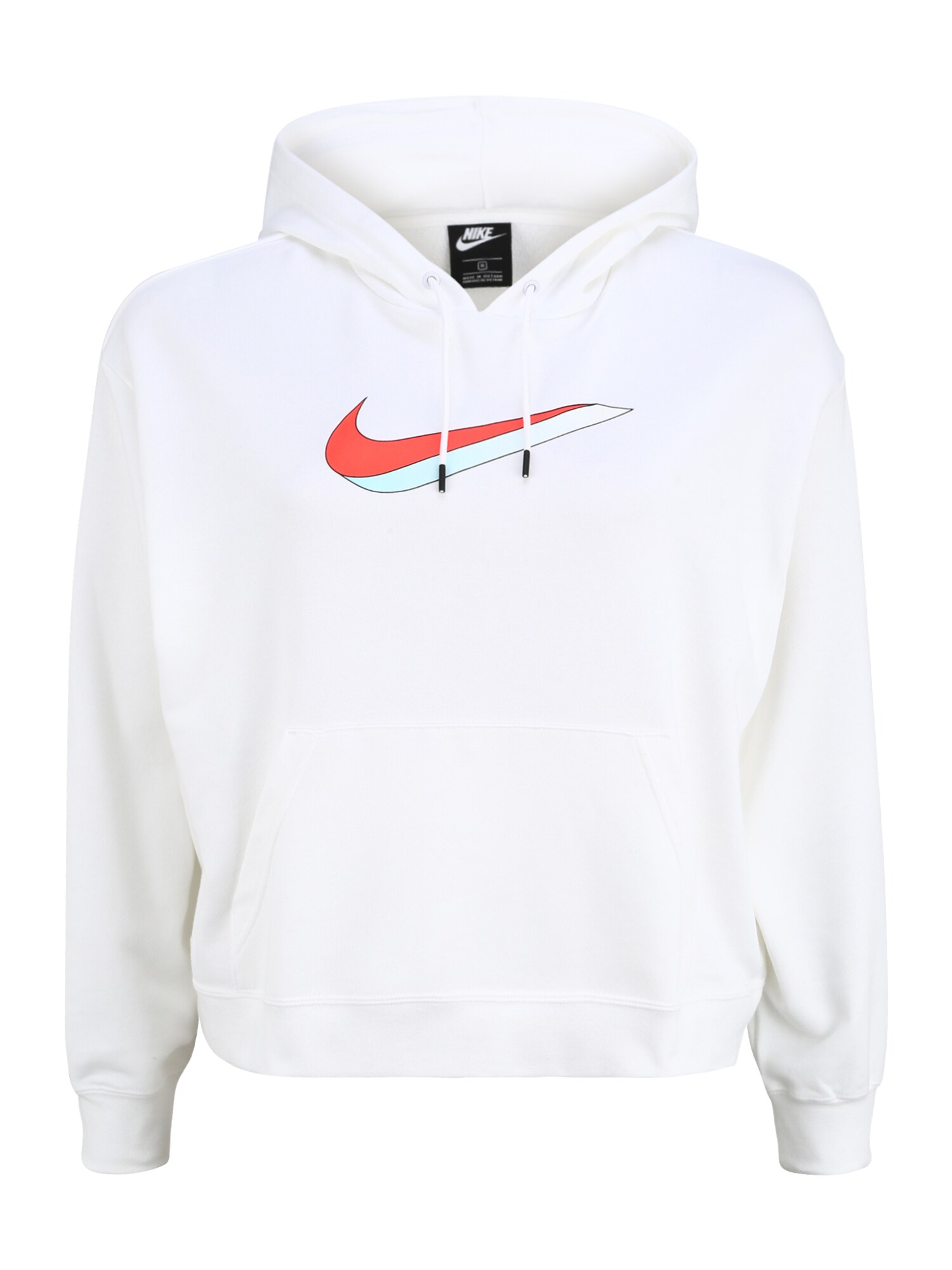 Nike Sportswear Megztinis be užsegimo  balta / raudona / juoda