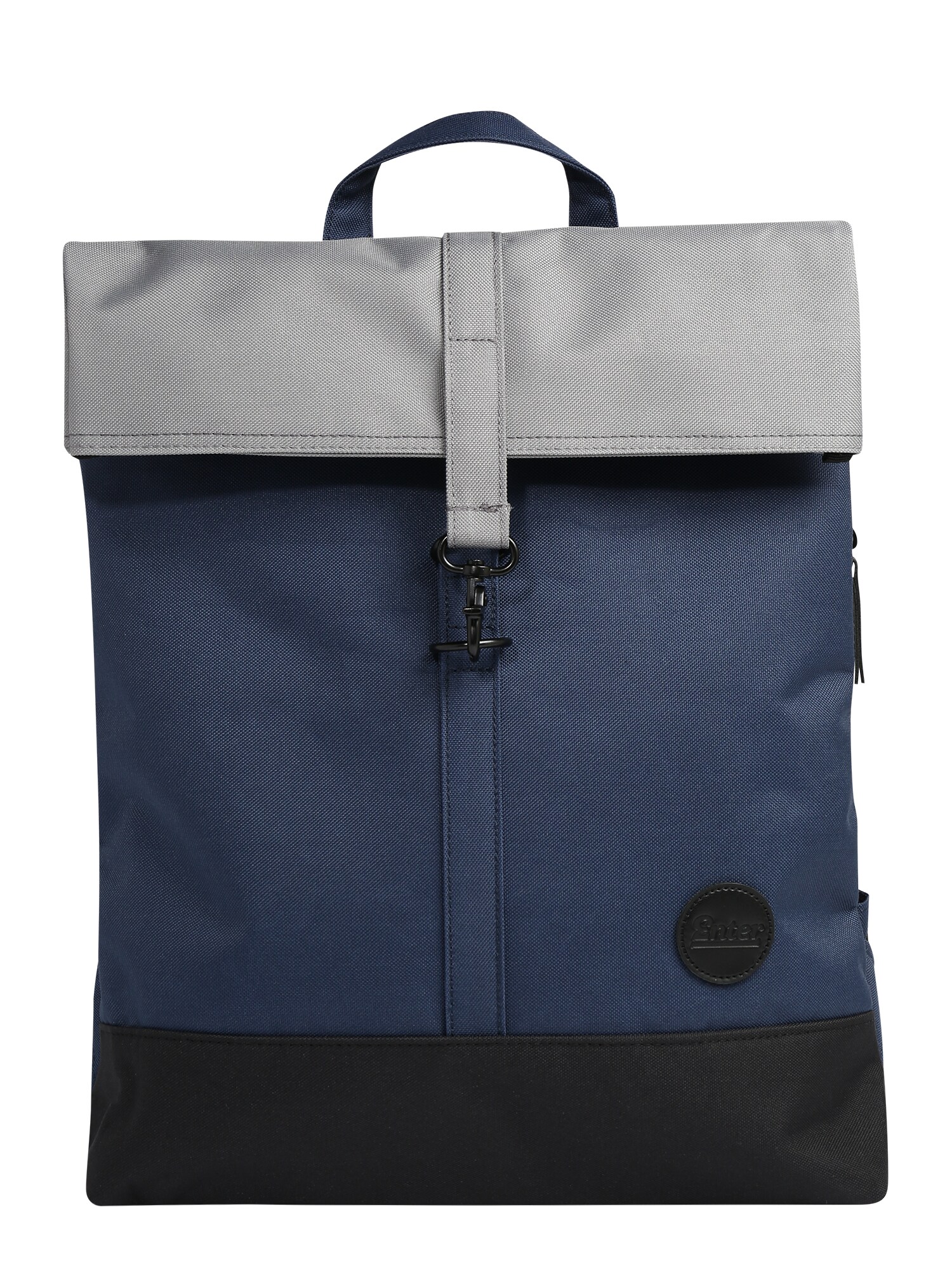 ENTER Kuprinė 'City Fold Top'  juoda / pilka / tamsiai mėlyna