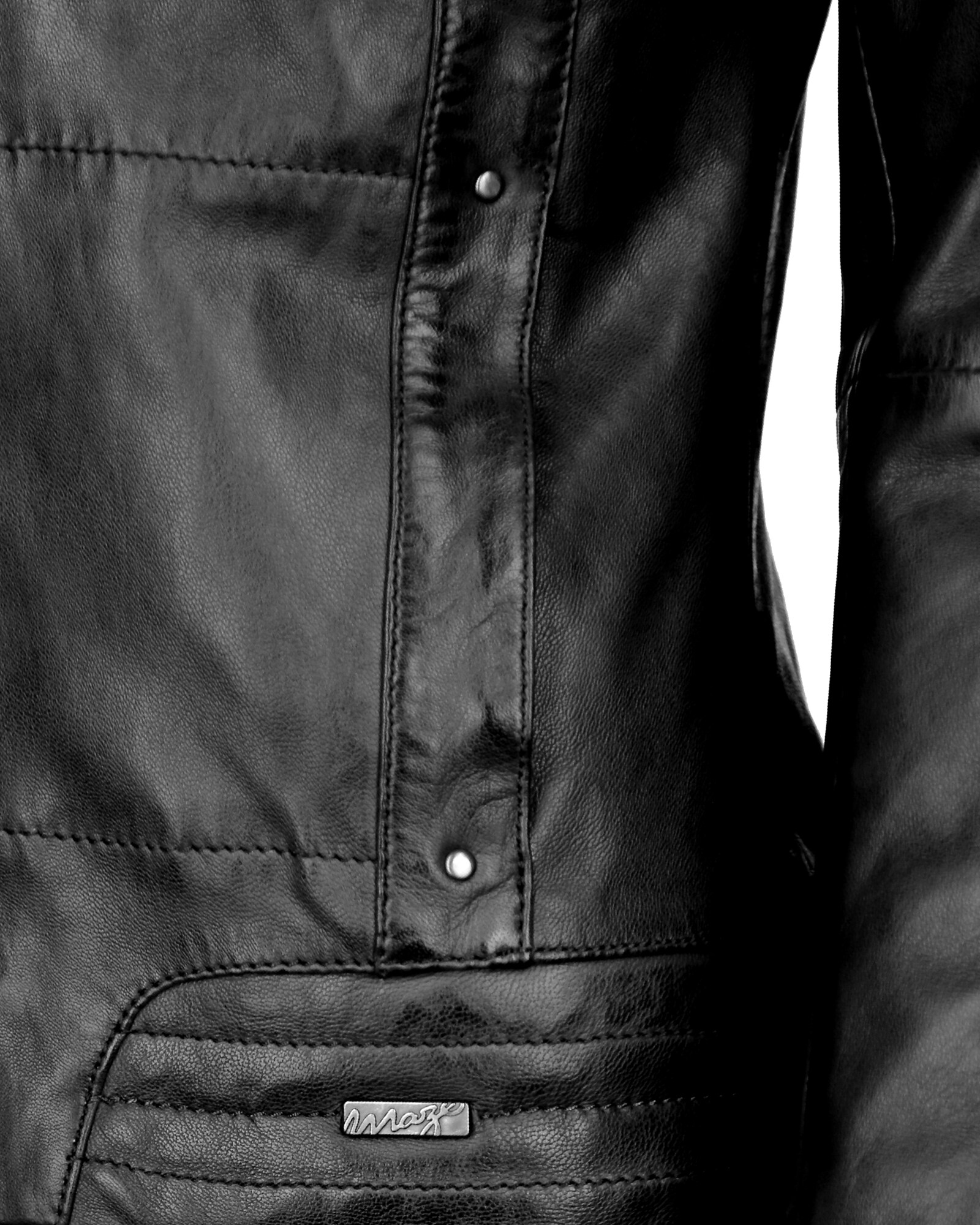 Thumbnail - Maze Lederjacke mit weichem Kragen Morelia