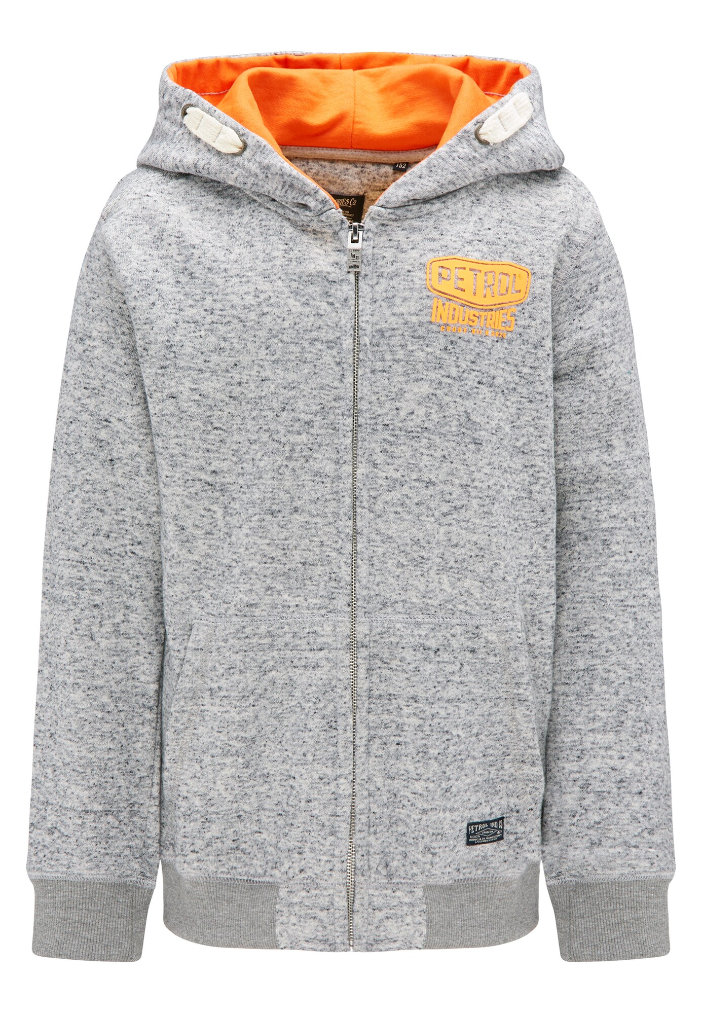 Petrol Industries Jongens Sweatvest Grijs Gemeleerd Sinaasappel petrol industries kopen in de aanbieding