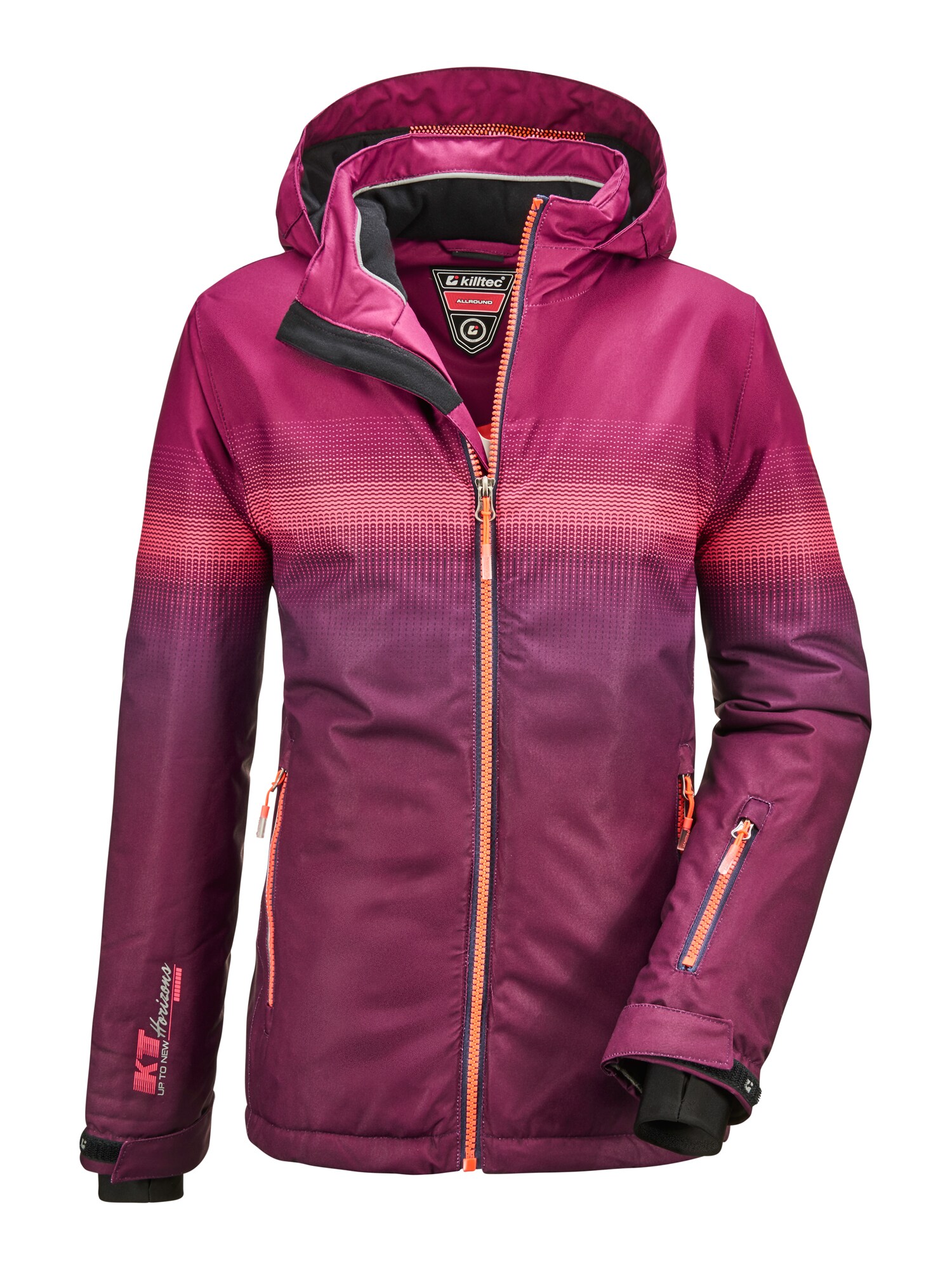 KILLTEC Sportinė striukė 'Glenshee'  slyvų spalva / rožinė / tamsiai rožinė