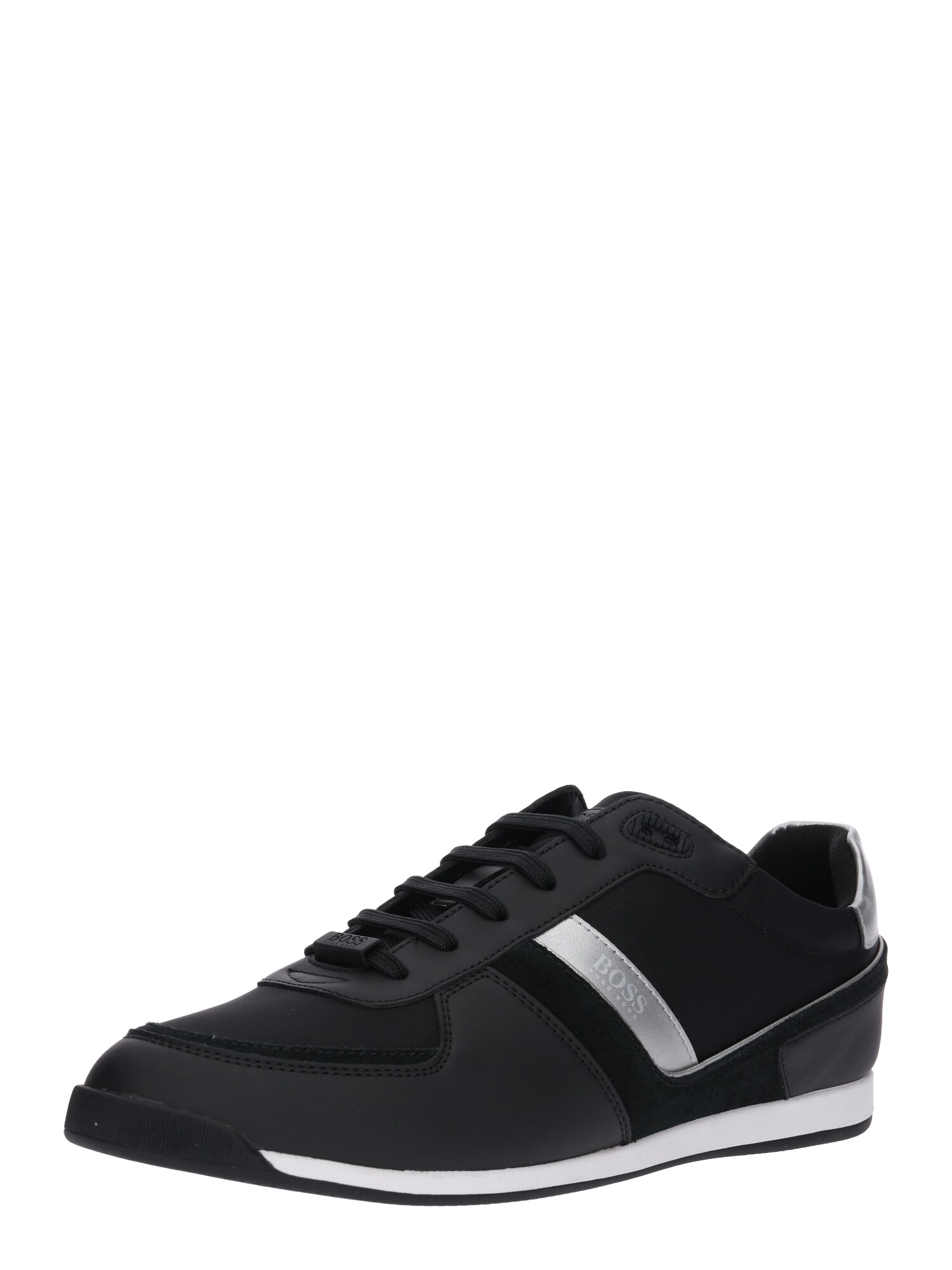 Boss Heren Sneakers Laag Glaze Zwart Wit boss kopen in de aanbieding