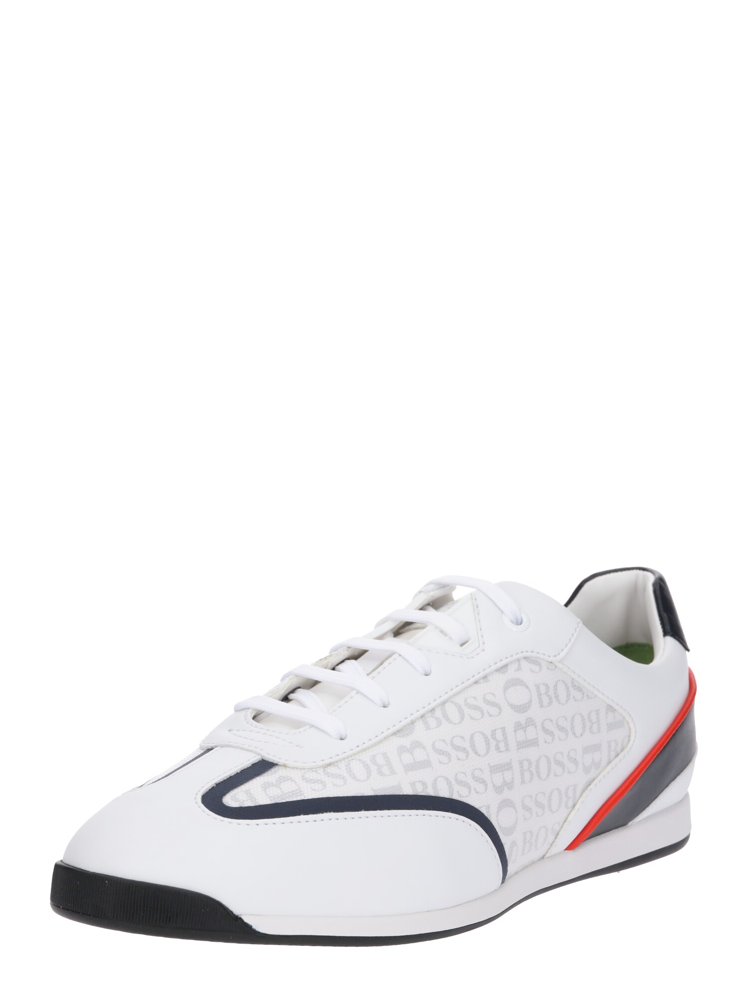 Boss Heren Sneakers Laag Maze Lowp Logo Navy Wit boss kopen in de aanbieding