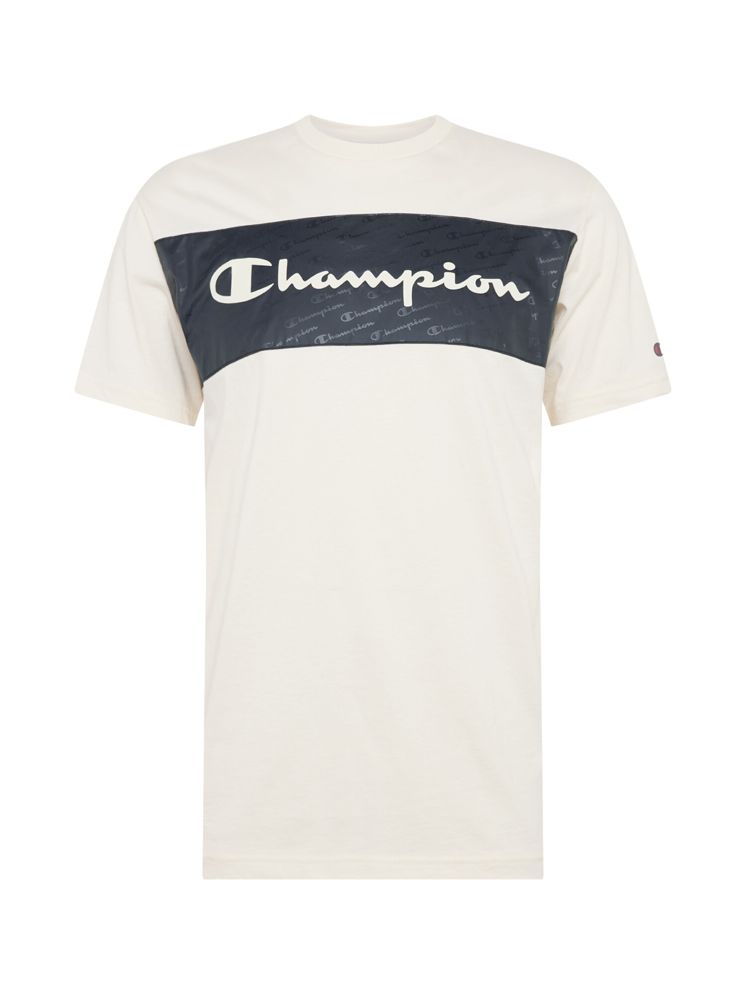 Champion Authentic Athletic Apparel Marškinėliai  juoda / balkšva