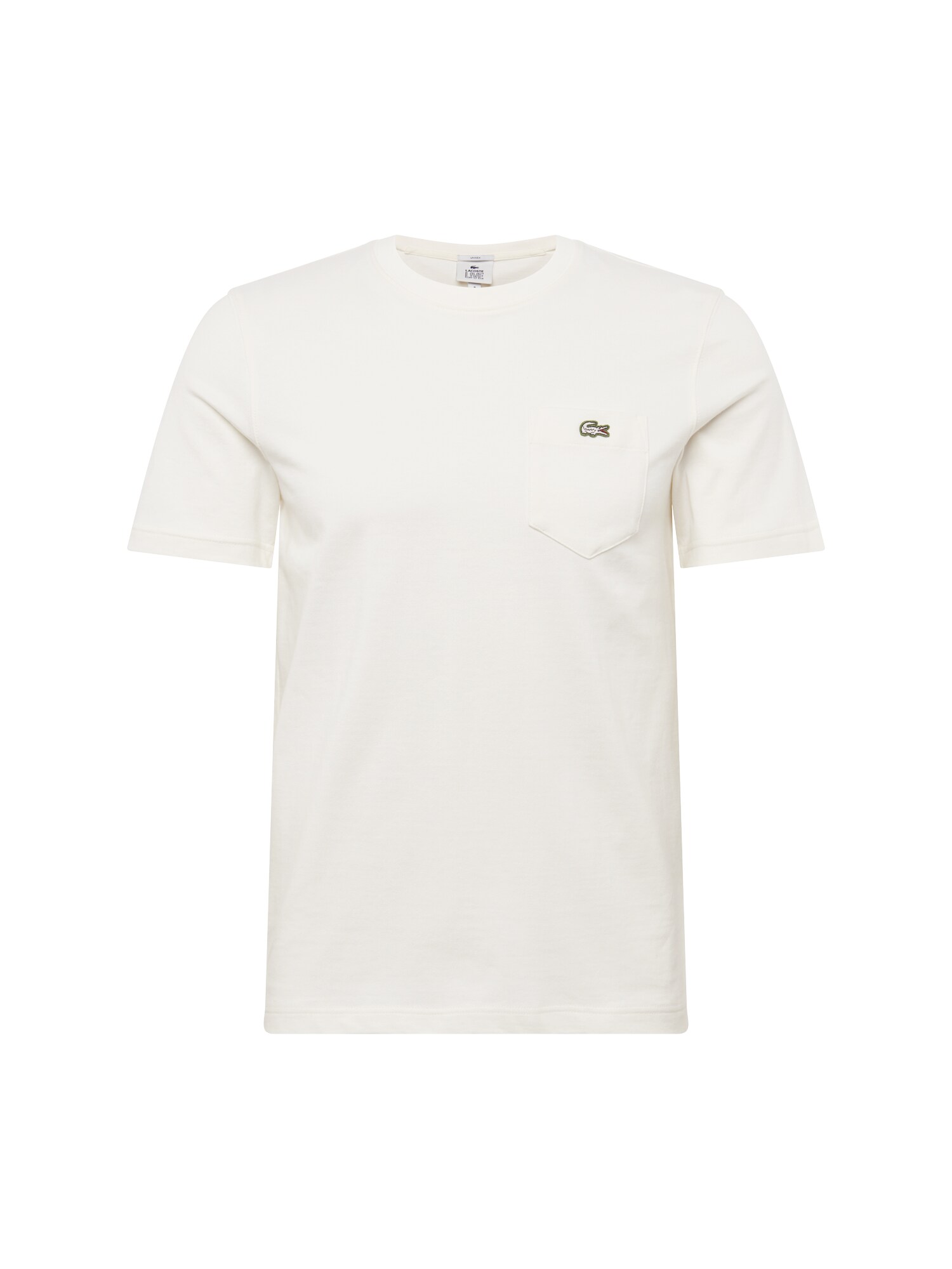 Lacoste Live Heren Shirt Creme lacoste live kopen in de aanbieding