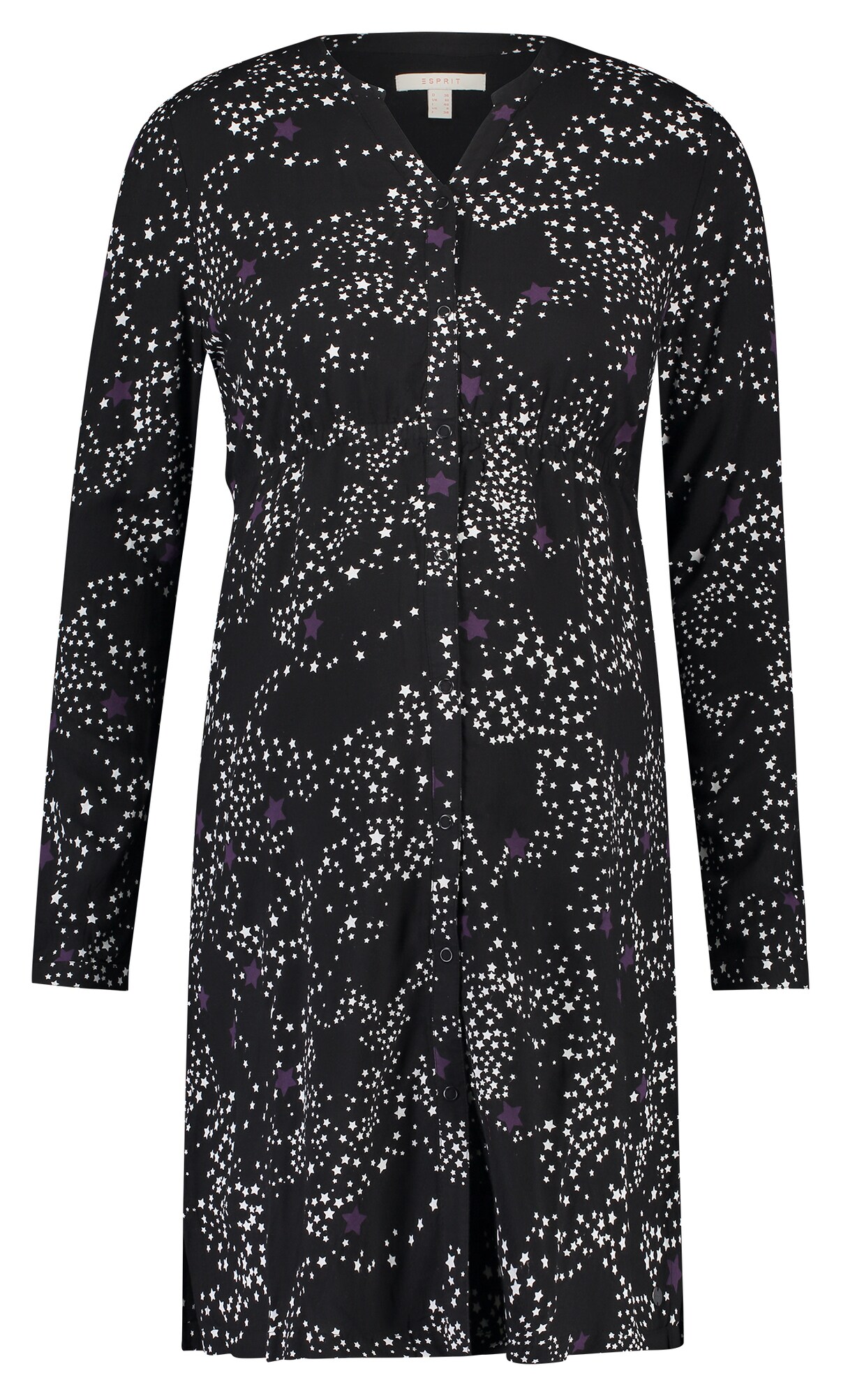 Esprit Maternity Dames Blousejurk Lila Zwart Wit esprit maternity kopen in de aanbieding