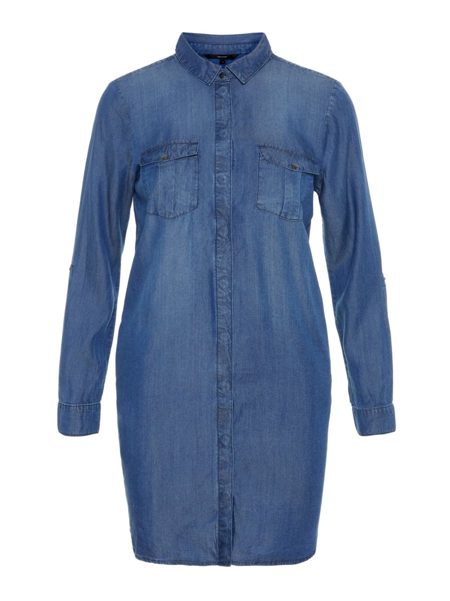 Vero Moda Dames Jurk Chambray Blauw Denim vero moda kopen in de aanbieding