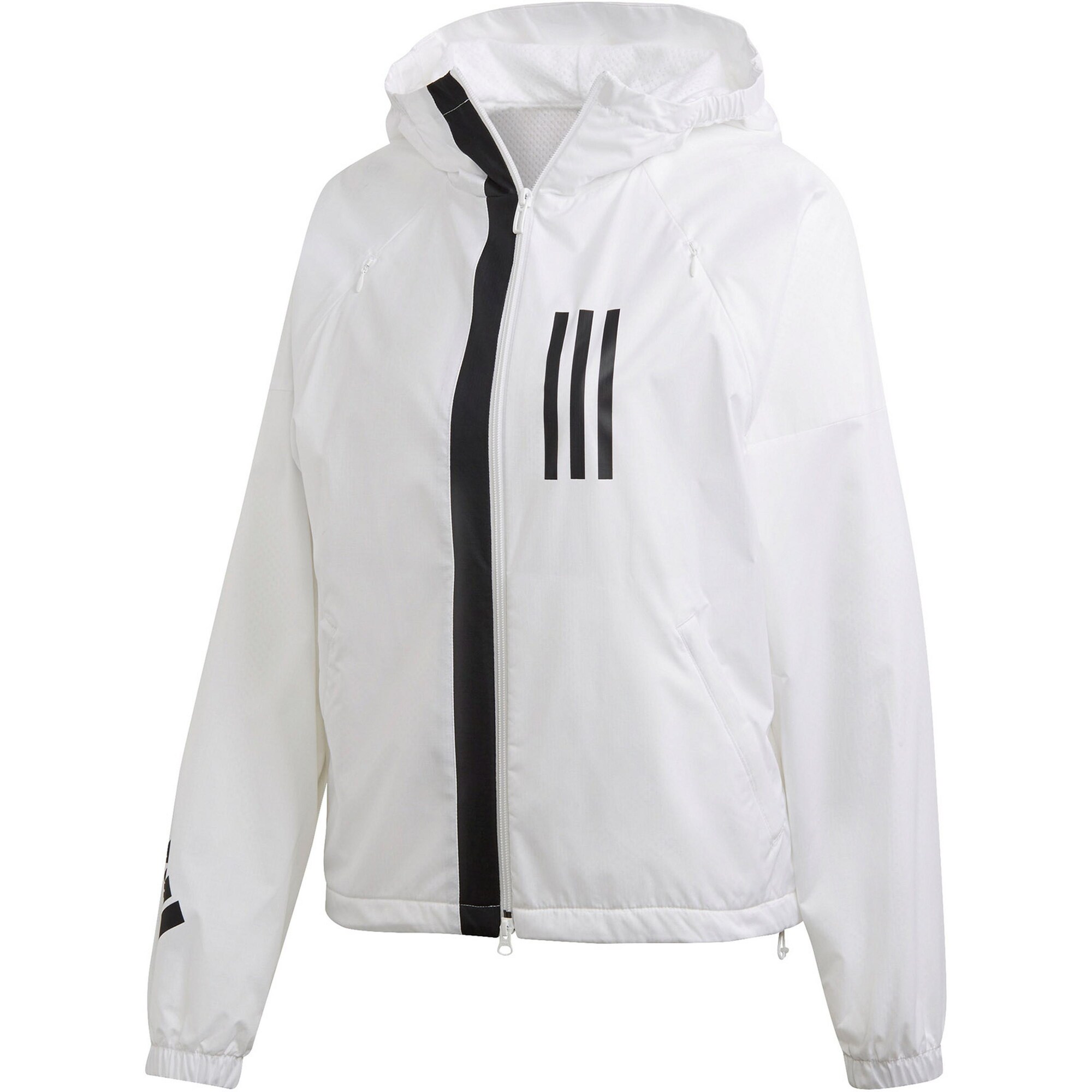 Adidas Performance Dames Sportjas Fleece Lined Wnd Zwart Wit adidas performance kopen in de aanbieding