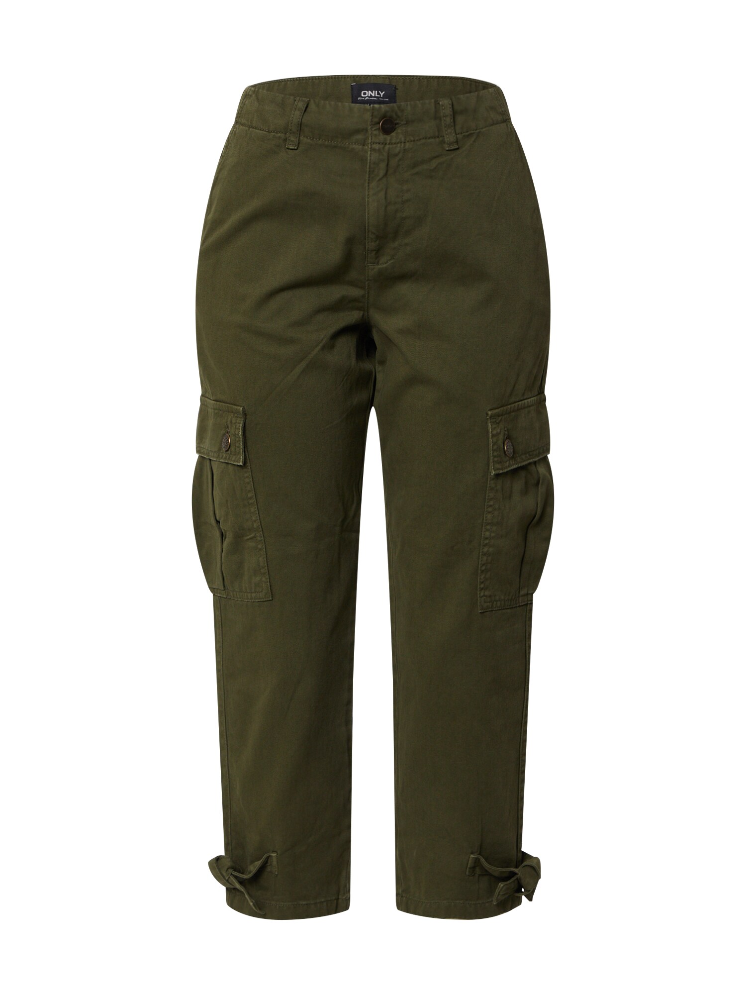 ONLY Laisvo stiliaus kelnės 'ONLELISE-LYKKE MW CARGO PANT PNT'  alyvuogių spalva