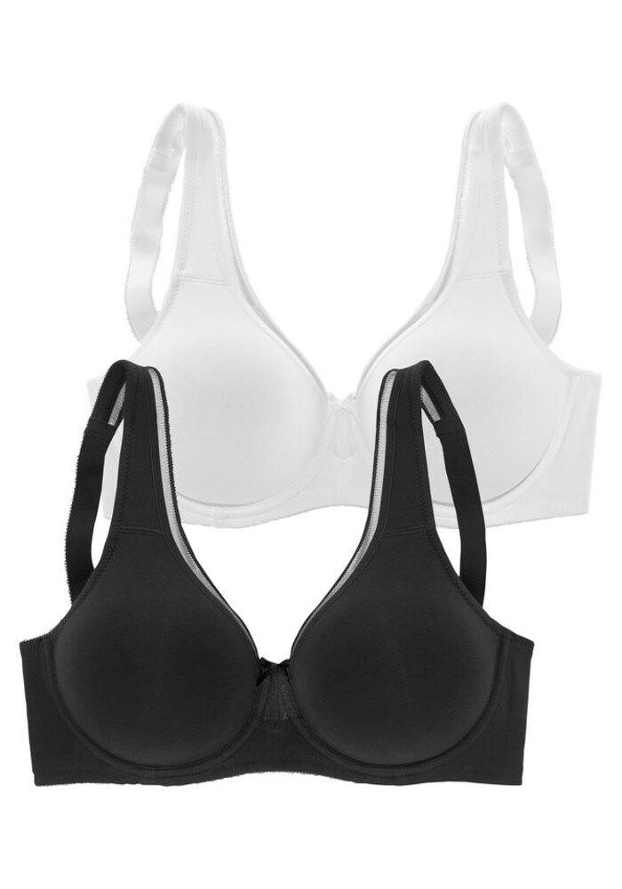 PETITE FLEUR Minimizer-BH Damen Größe 105 anthrazit / weiß