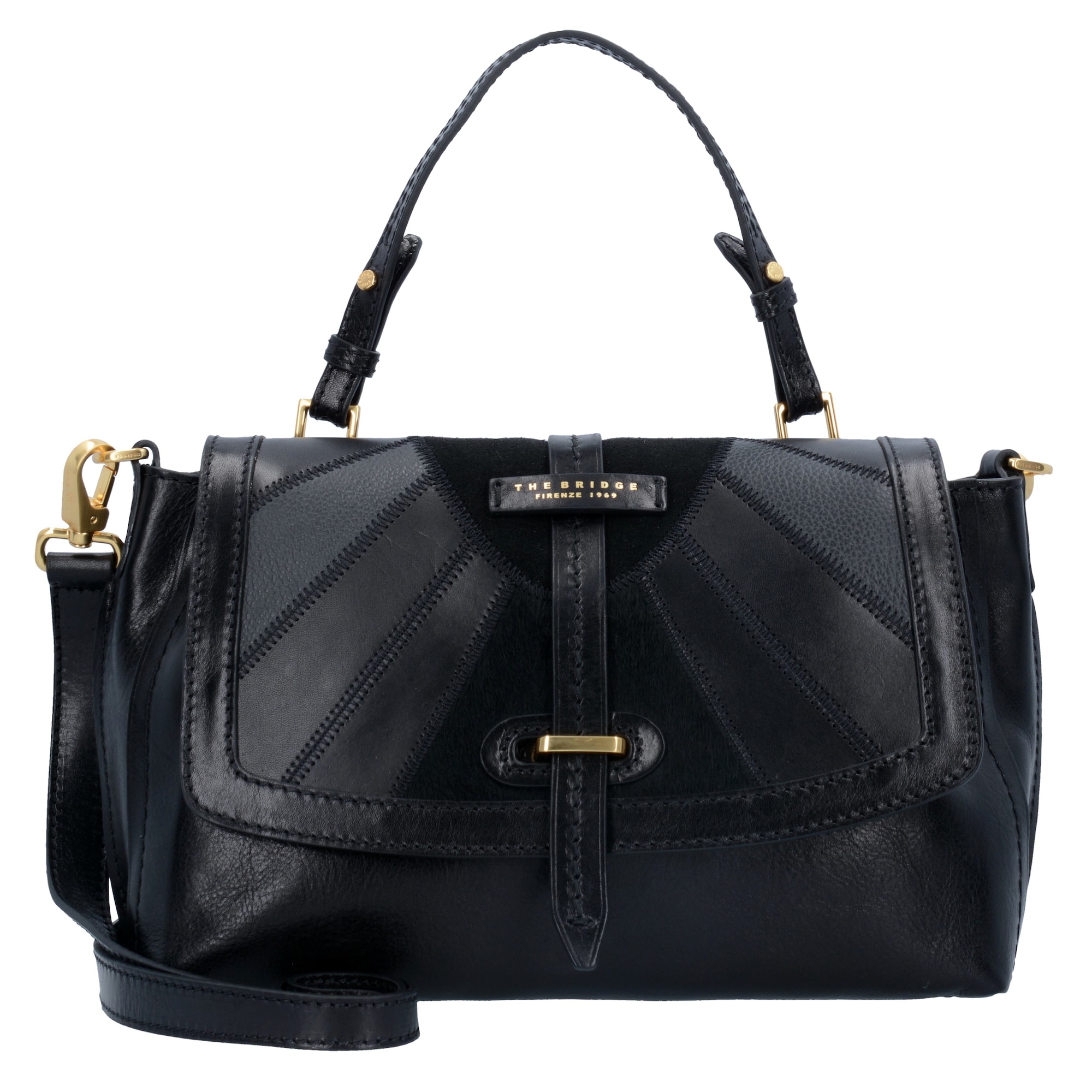 The Bridge Dames Handtas Barga Zwart the bridge kopen in de aanbieding