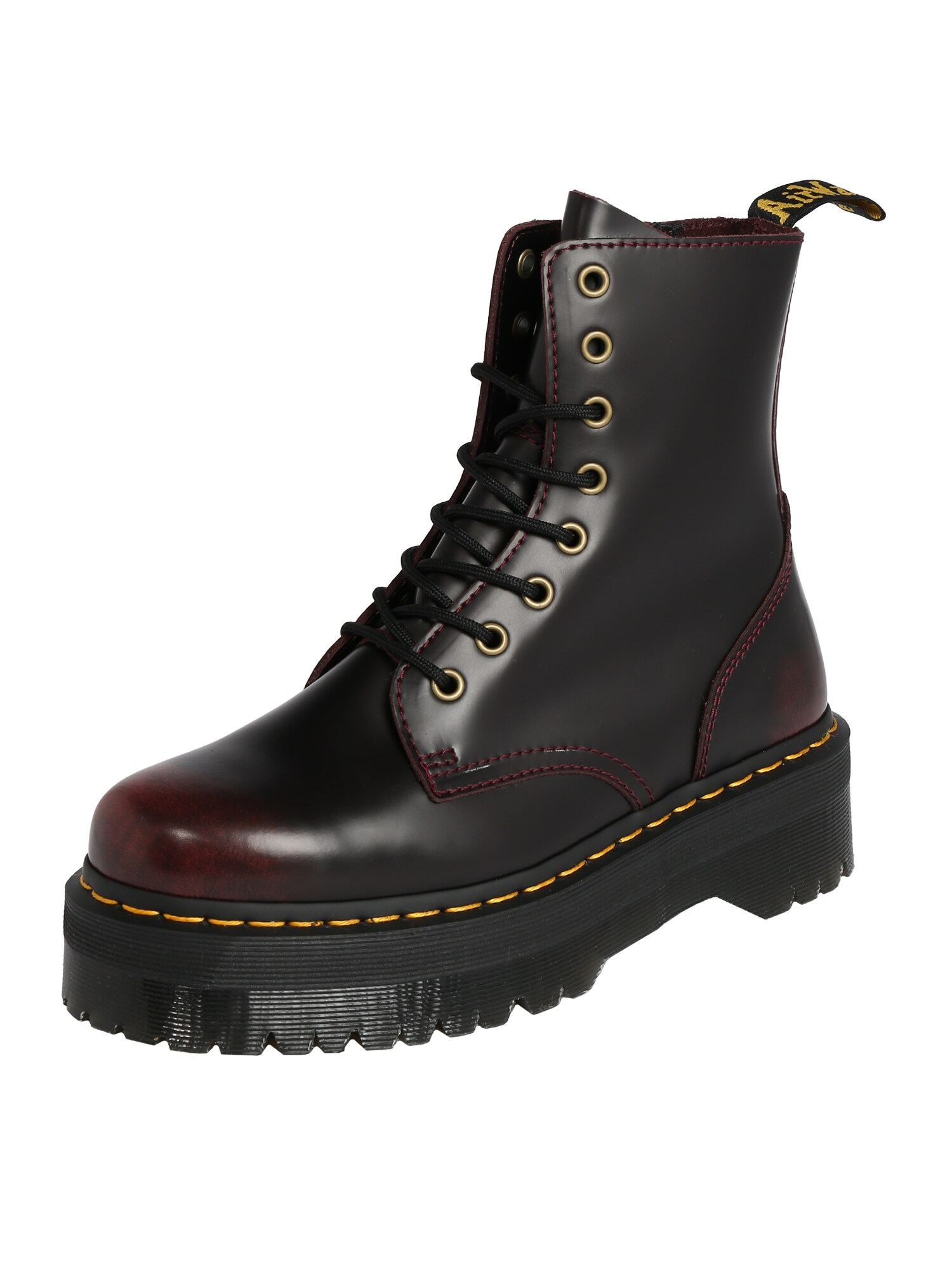 Dr. Martens Šnurovacie členkové čižmy 'Jadon'  bordová / čierna