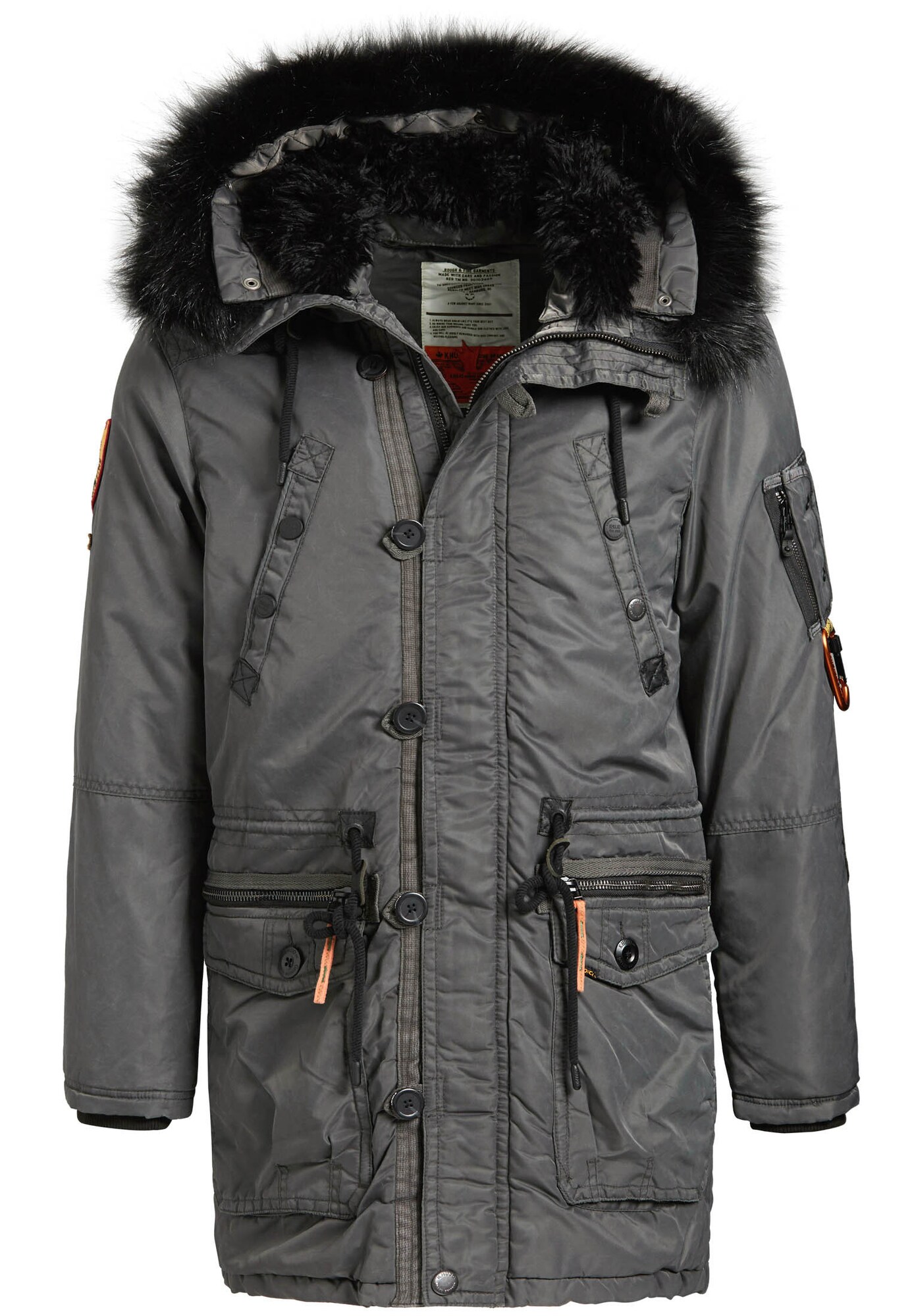 Khujo Heren Winterjas Robinson Donkergrijs khujo kopen in de aanbieding