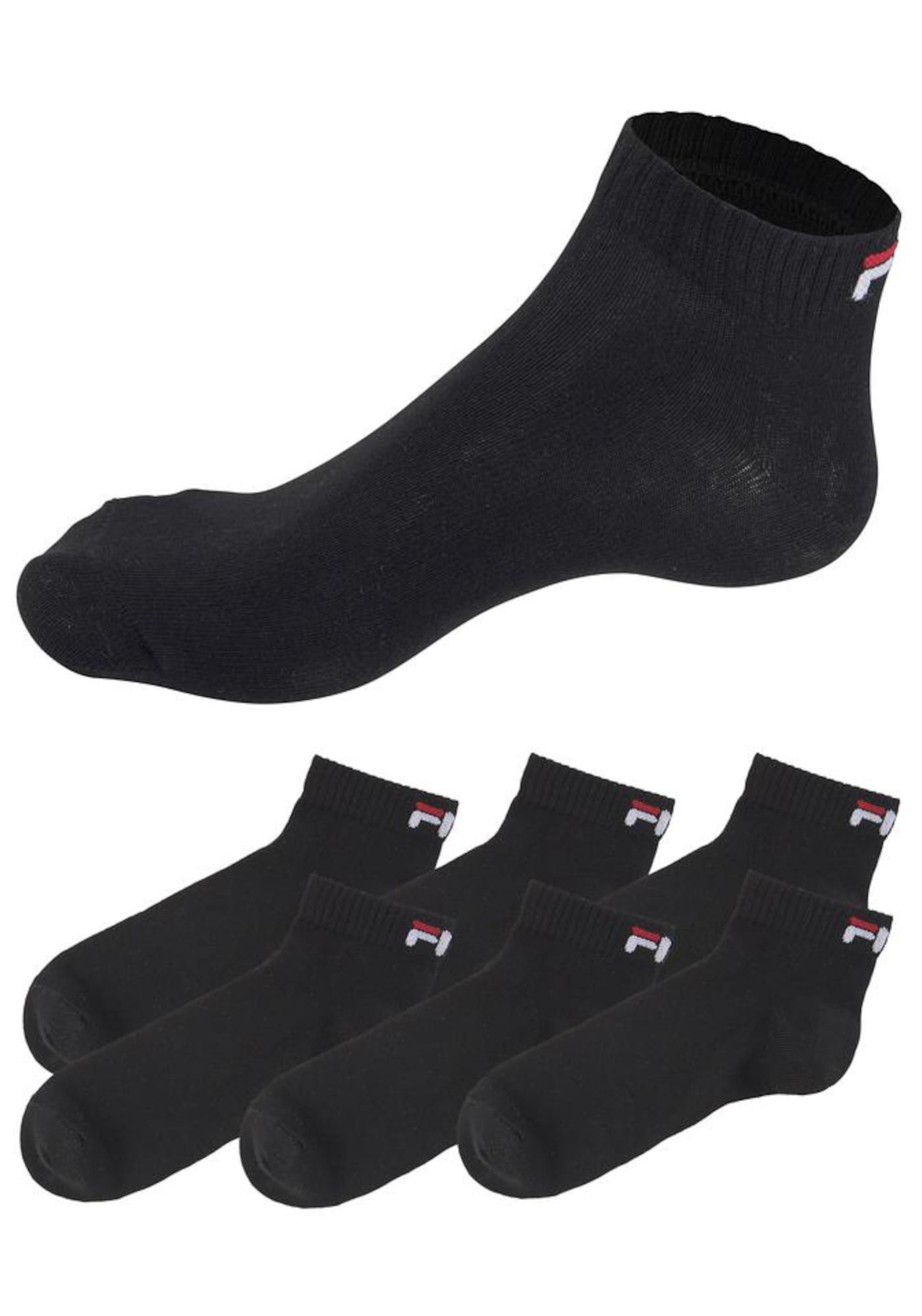FILA Športové ponožky  červená / čierna / biela