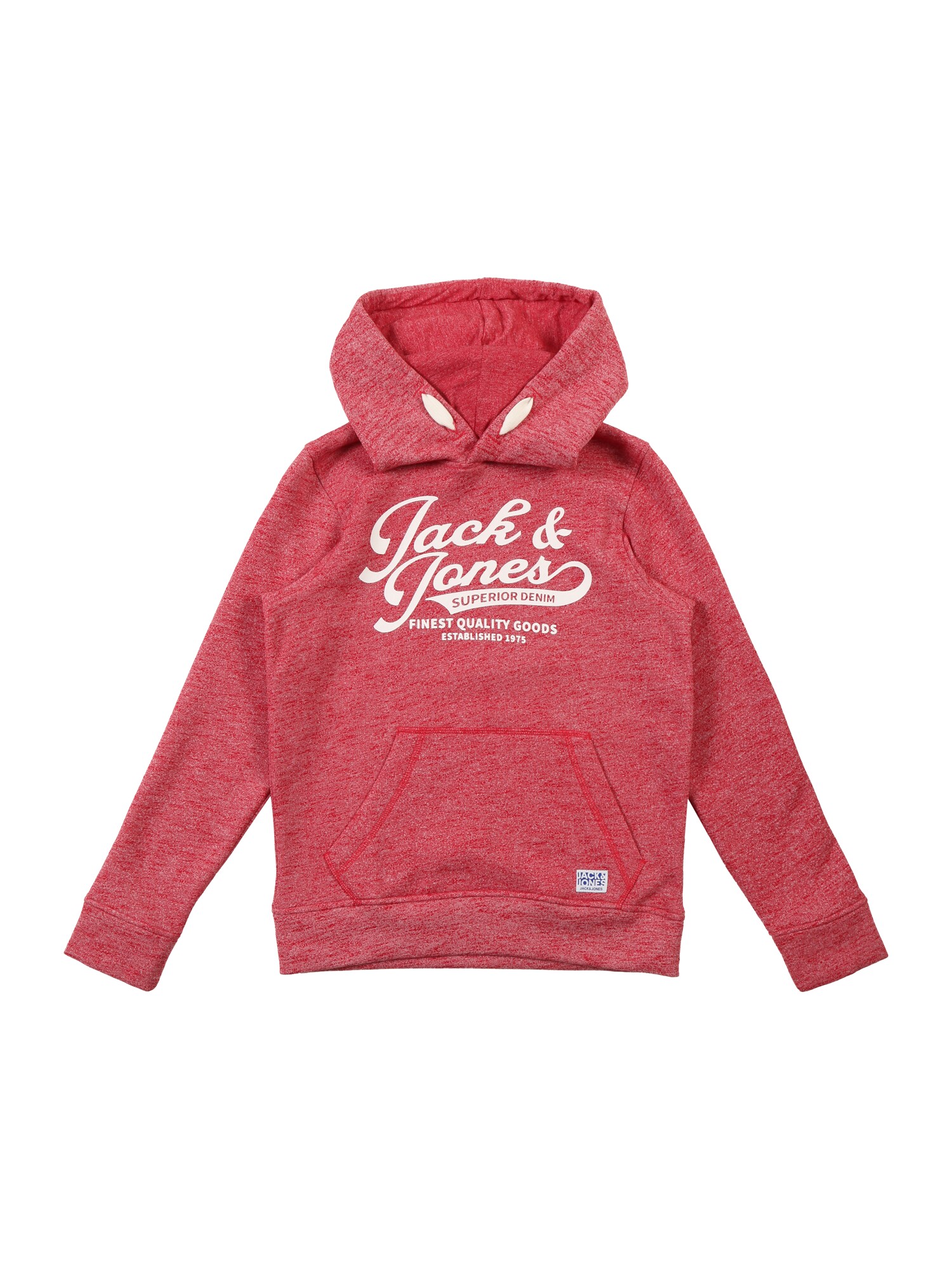 Jack Jones Junior Jongens Sweatshirt Jjepanther Sweat Hood Jr Noos Rood jack jones junior kopen in de aanbieding
