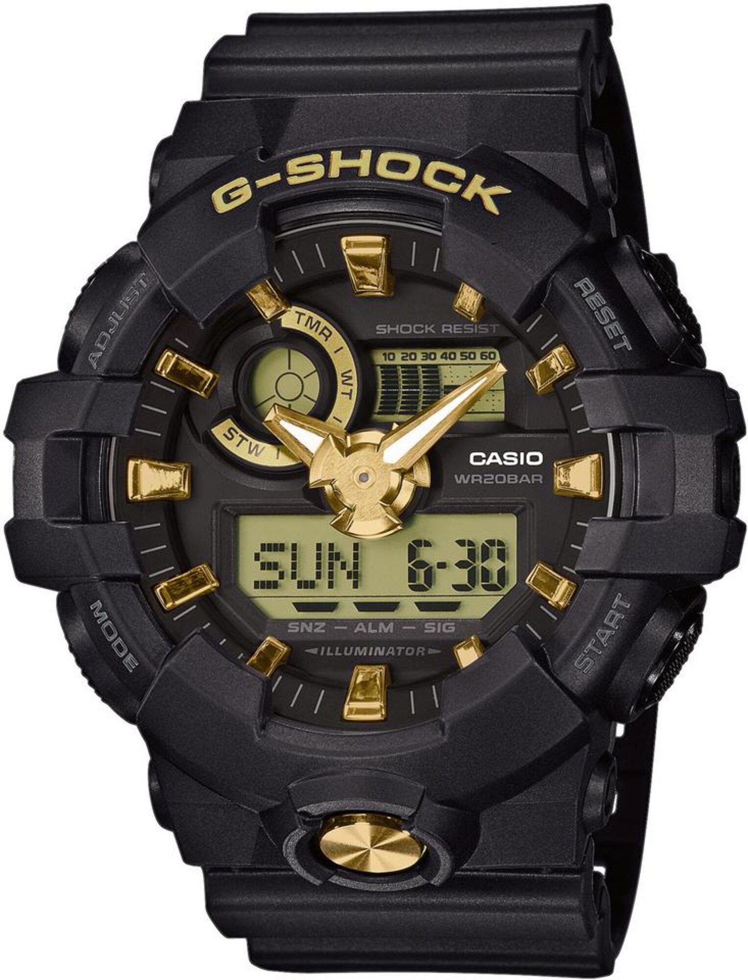 CASIO Chronograph ''''GA-710B-1A9ER'''' gold / schwarz