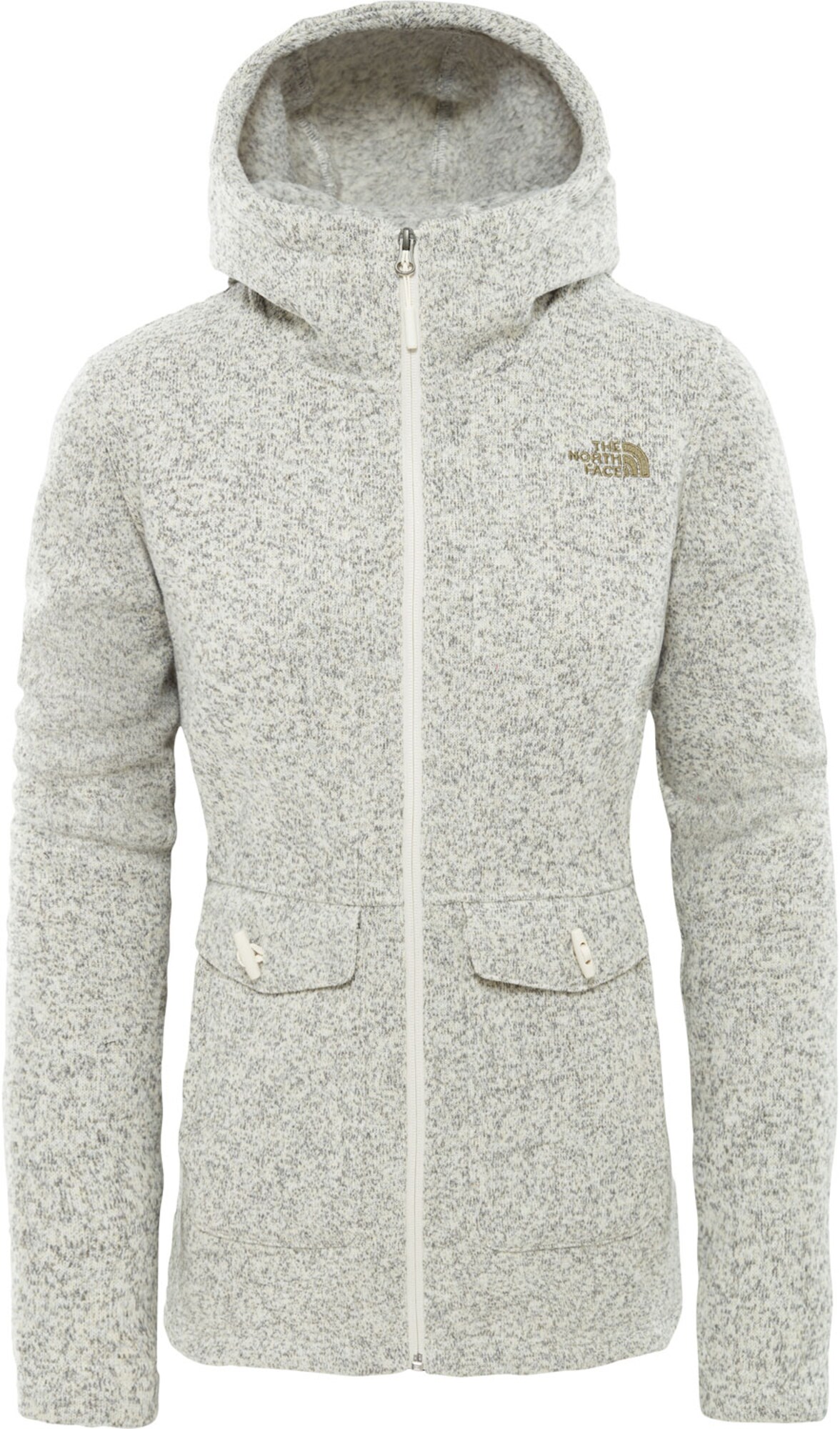 The North Face Dames Functionele Fleece Jas Crescent Bruin Wit the north face kopen in de aanbieding