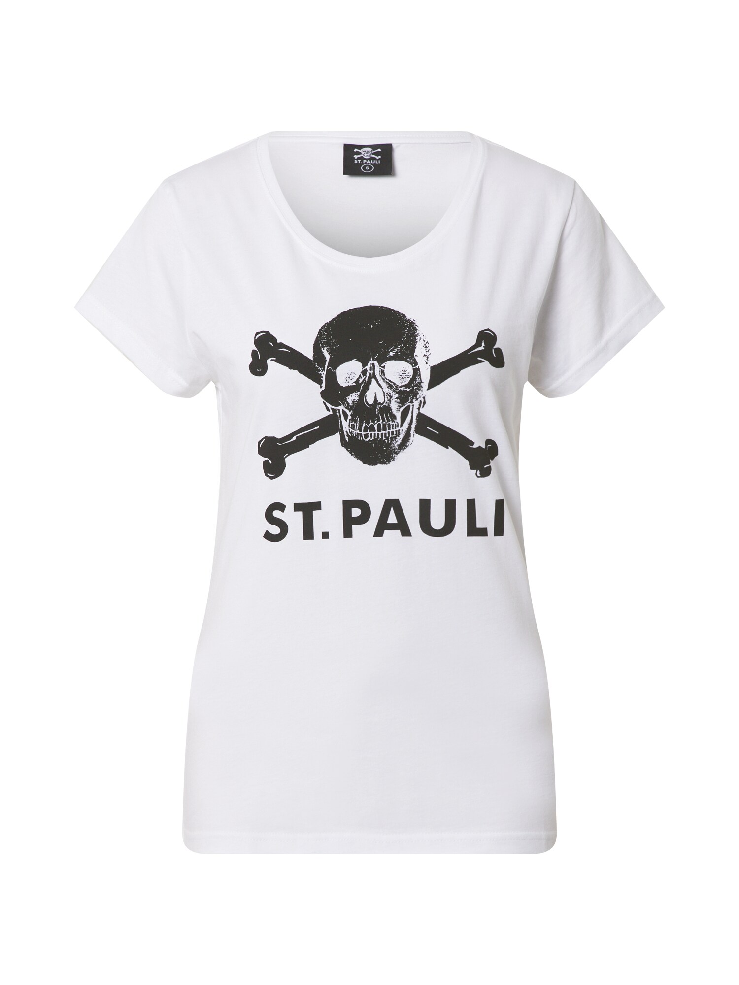 FC St. Pauli Sportiniai marškinėliai 'Totenkopf'  balta / juoda
