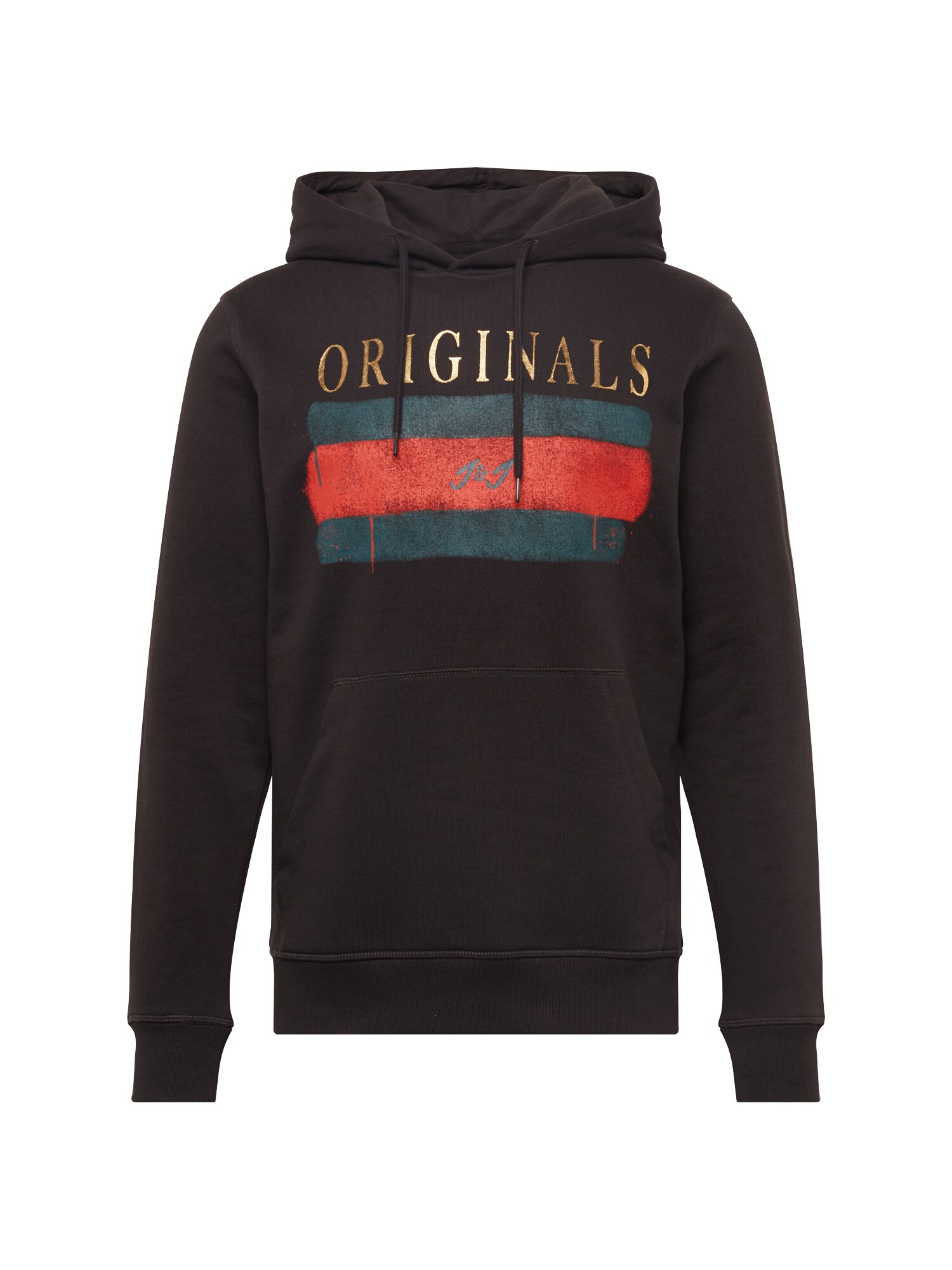 JACK & JONES Sweatshirt JORSPRAY rot / schwarz