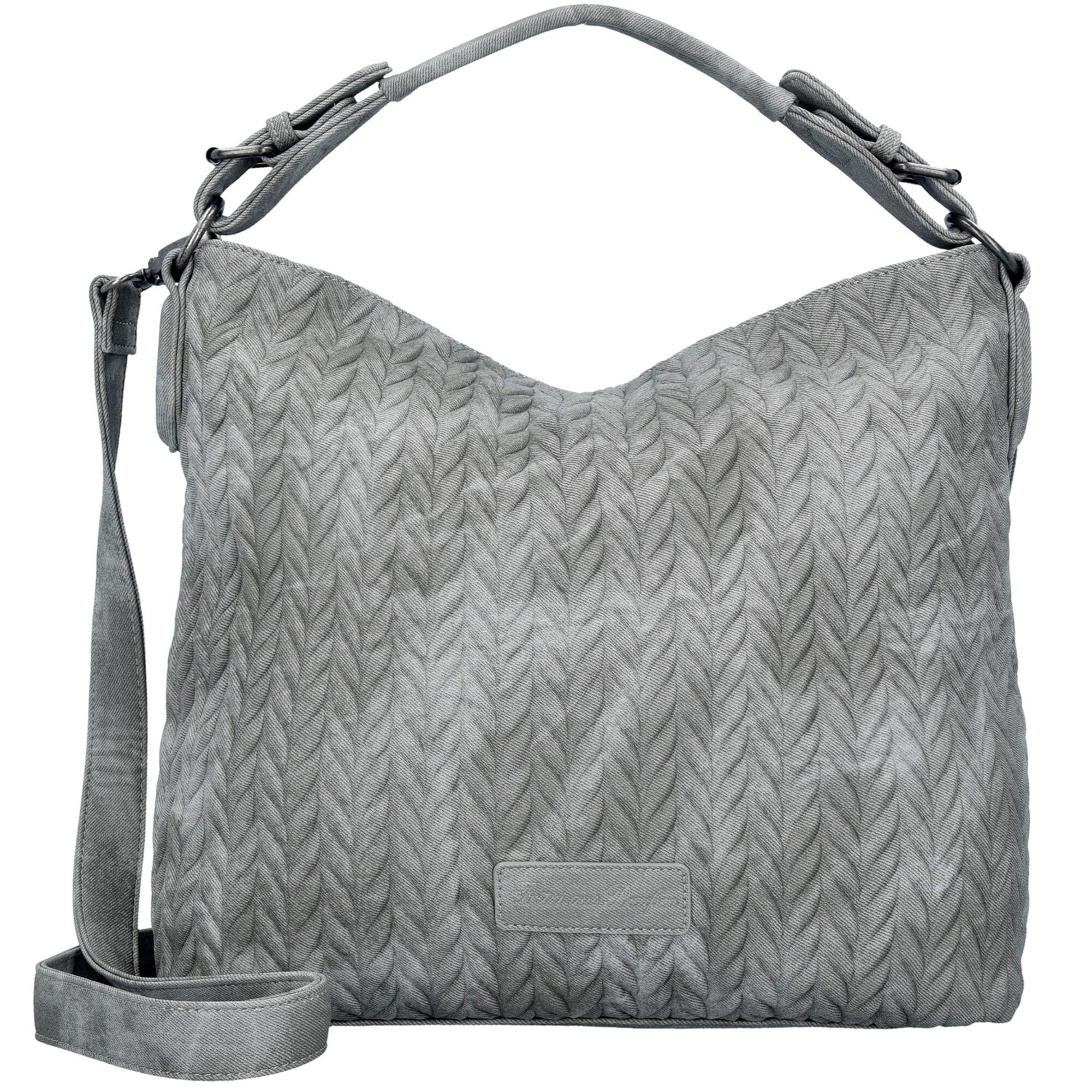 Fritzi Aus Preussen Dames Schoudertas Adriana Canvas Grijs fritzi aus preussen kopen in de aanbieding