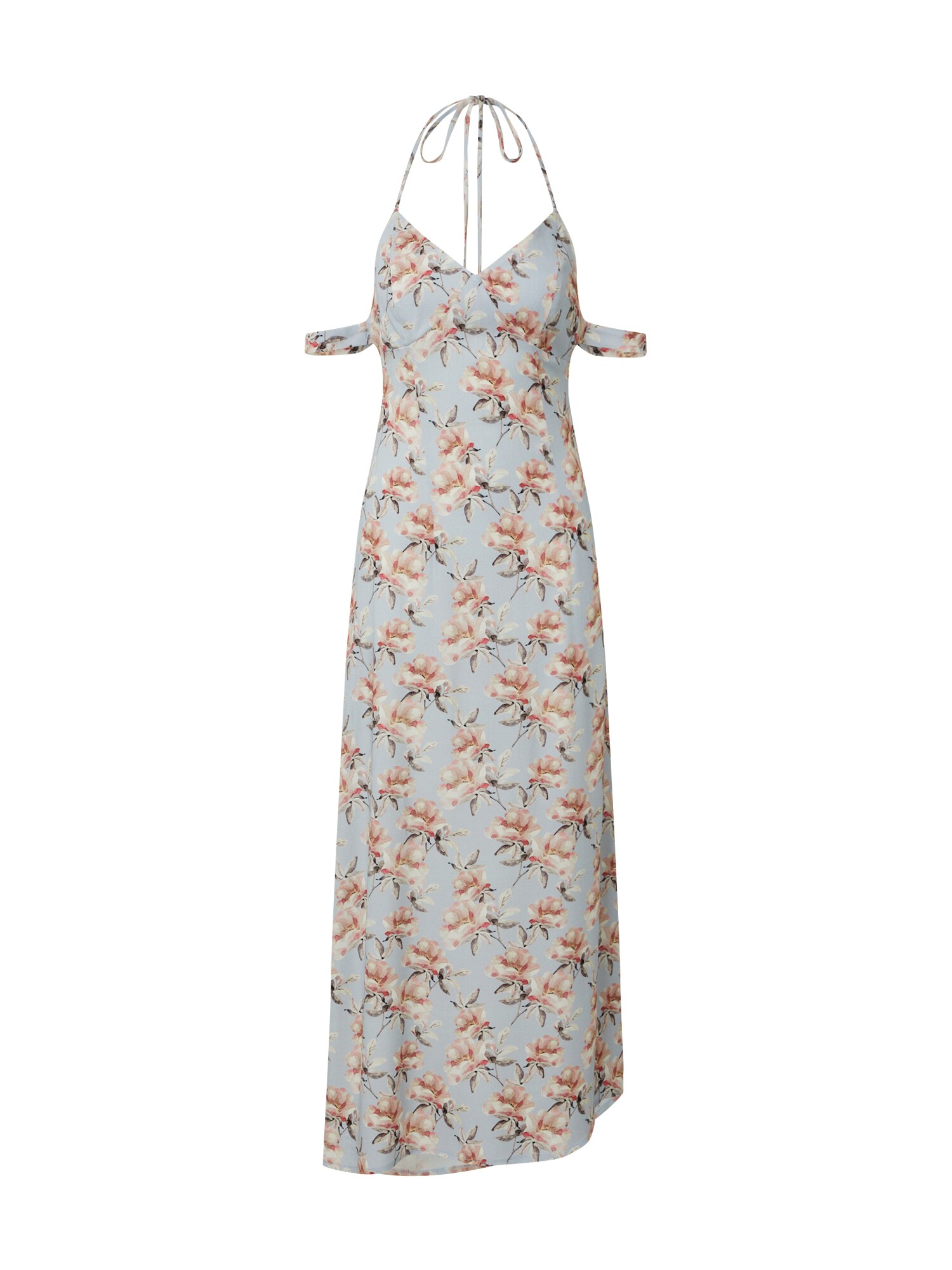 NA-KD Suknelė 'strap tie back dress'  rožių spalva / šviesiai mėlyna