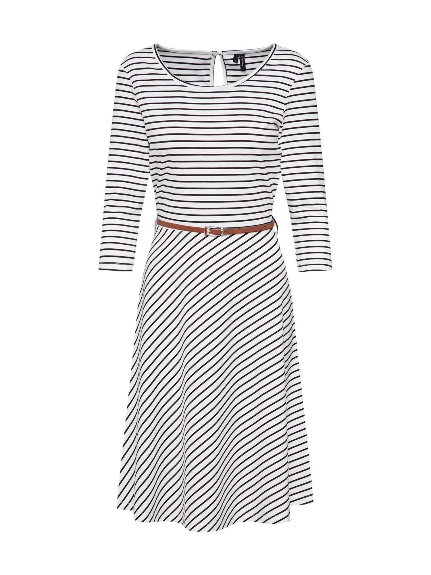 VERO MODA Suknelė  juoda / balta