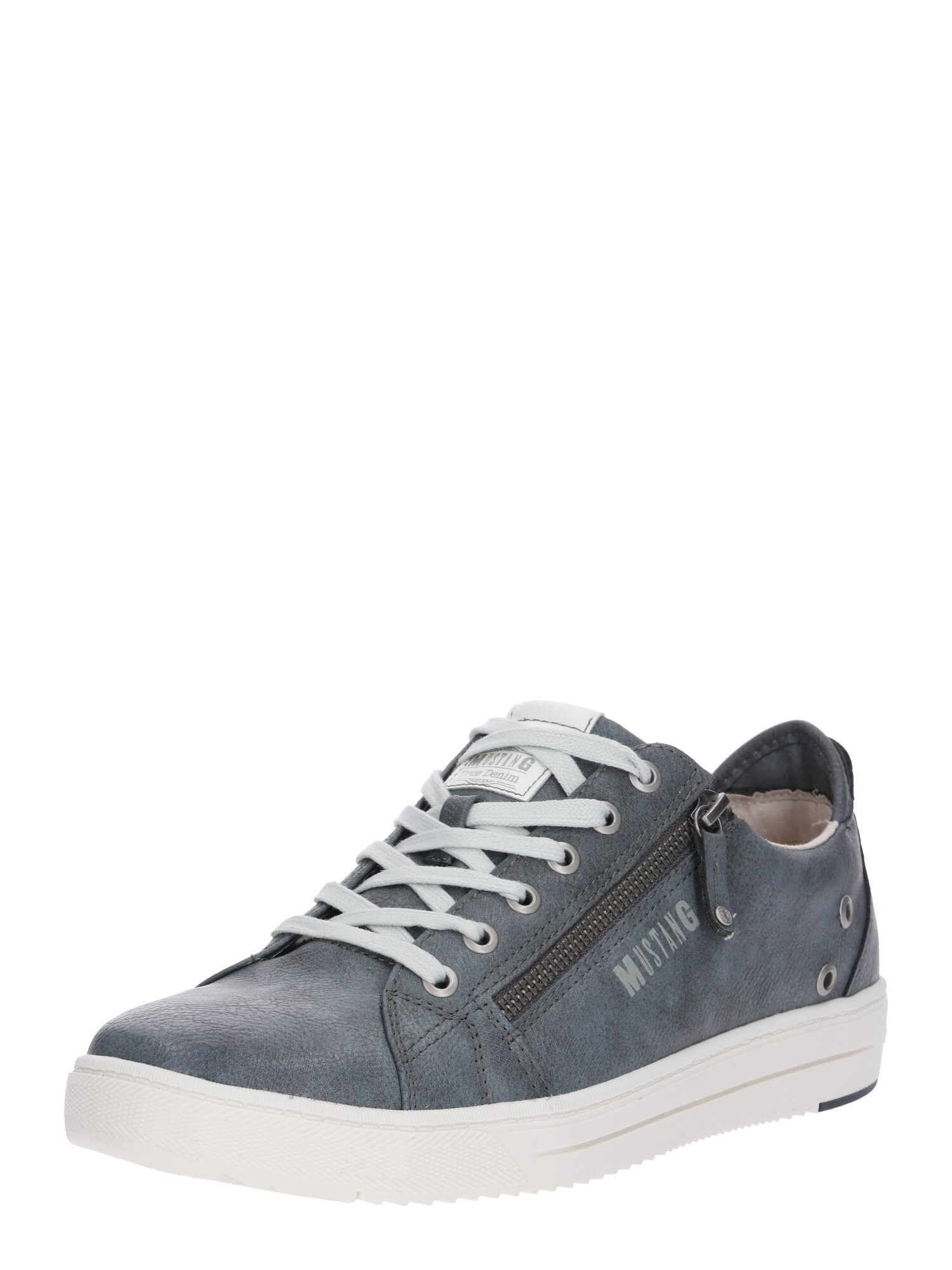 Mustang Heren Sneakers Laag 4133301 Blauw mustang kopen in de aanbieding