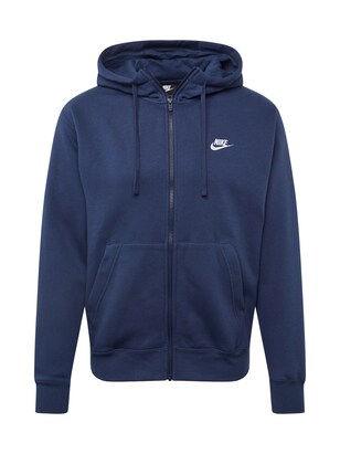 Nike Sportswear Sweatvest ‘Club Fleece’ Donkerblauw / Wit