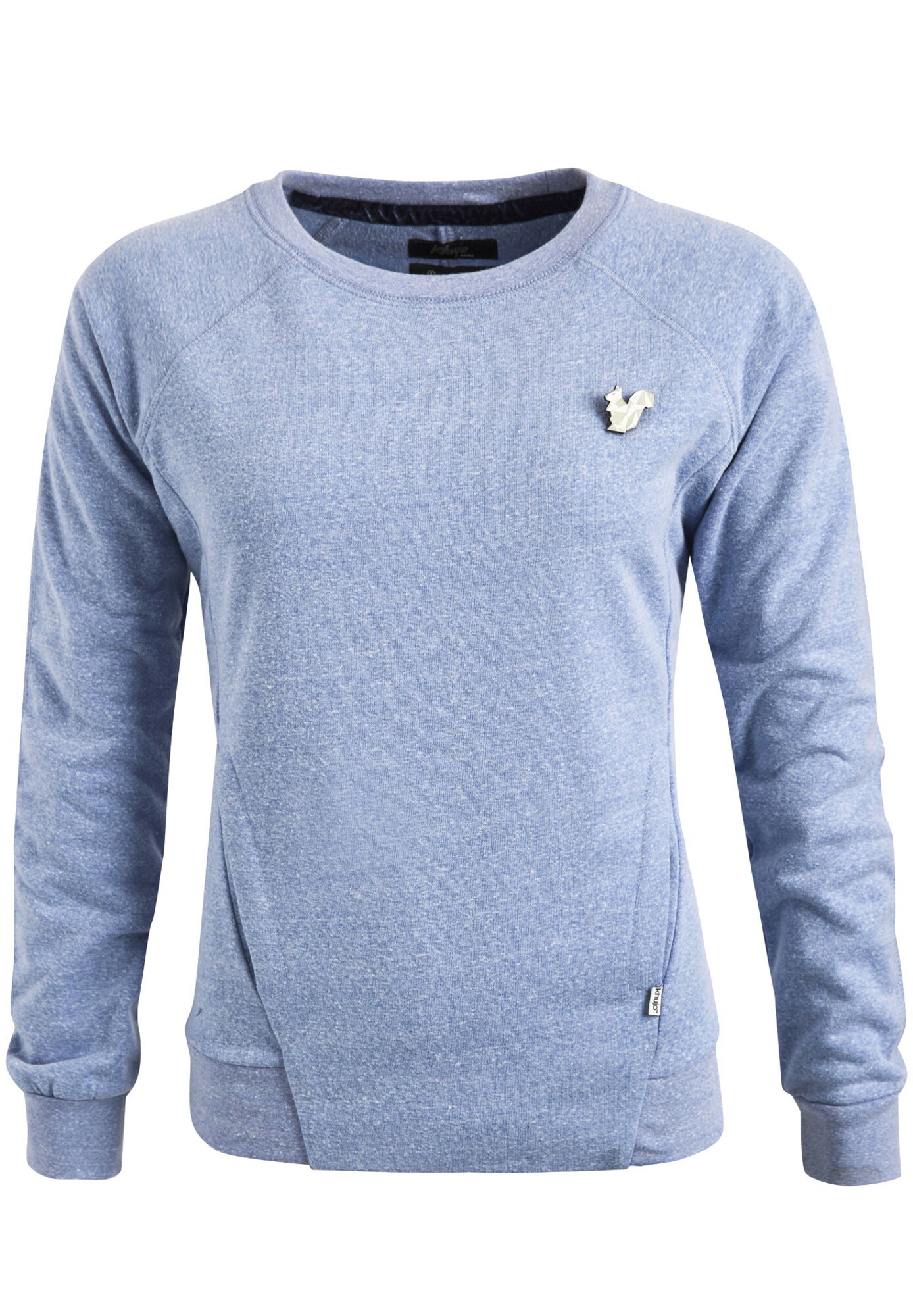Khujo Dames Sweatshirt Sunti Blauw Gemeleerd khujo kopen in de aanbieding