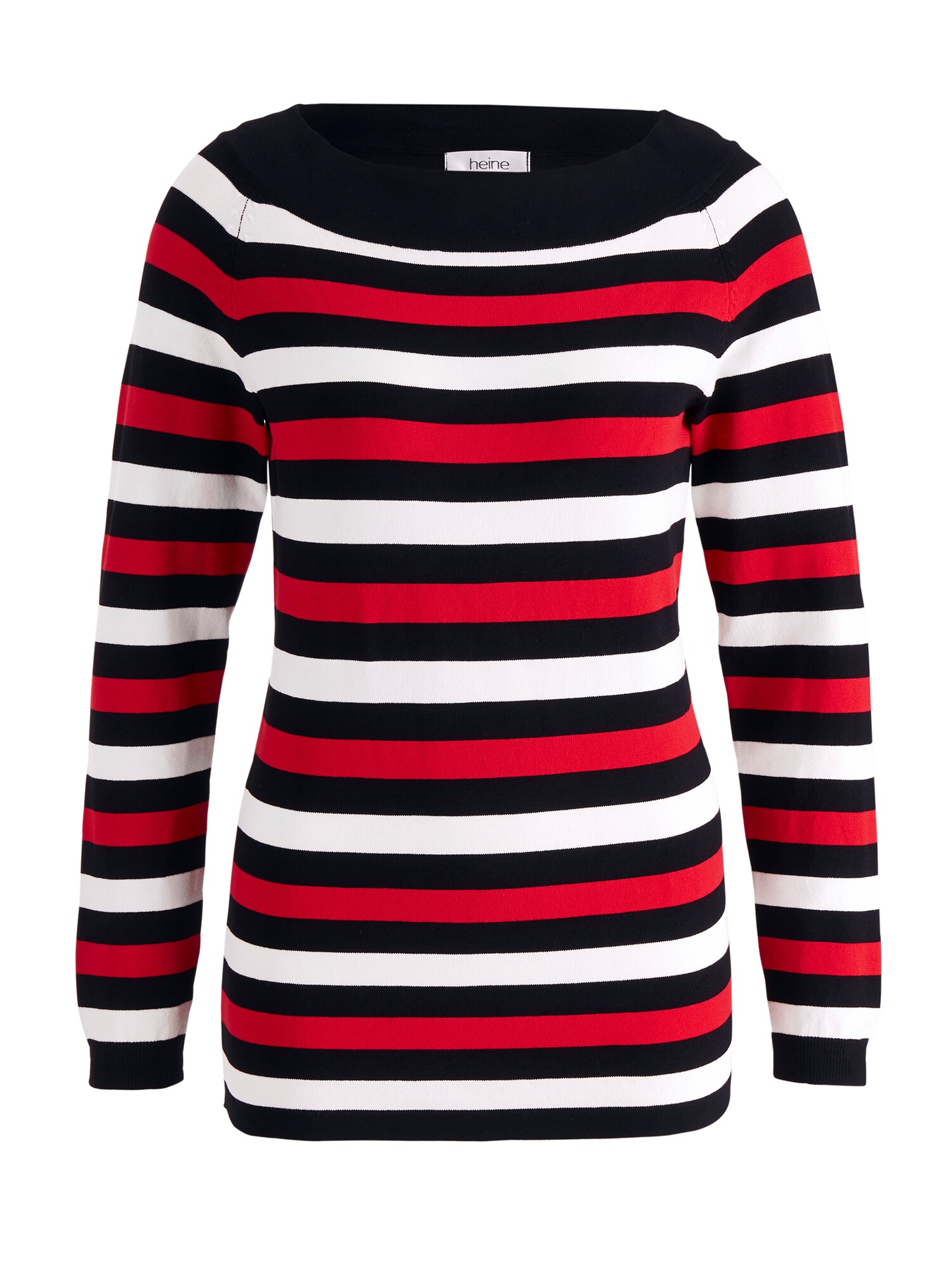Heine Dames Trui Beige Rood Zwart heine kopen in de aanbieding