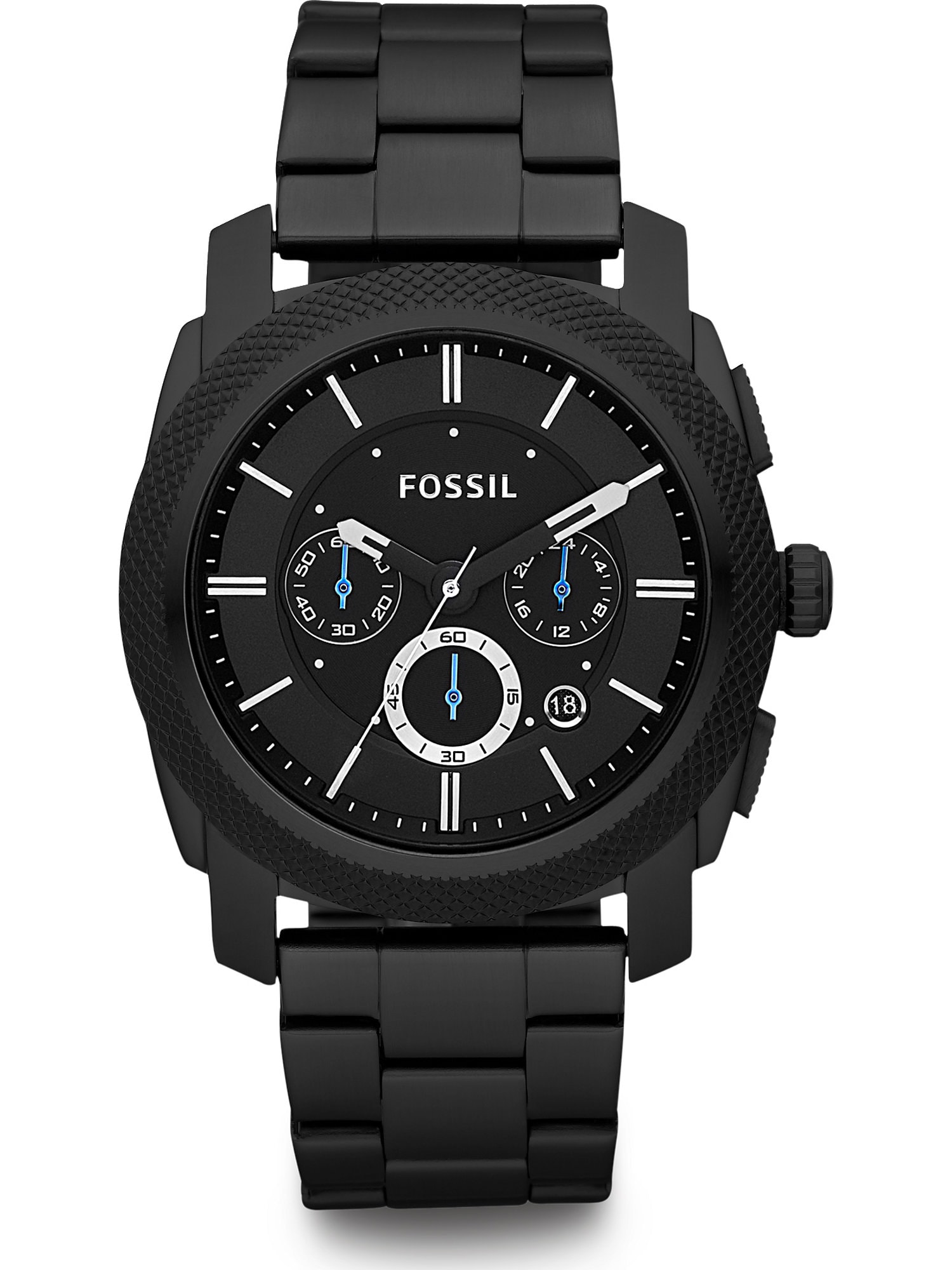 FOSSIL Аналогов часовник 'Machine, FS4682'  черно