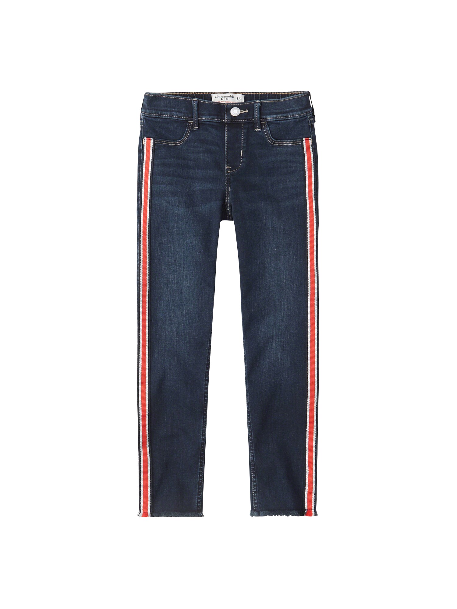 Abercrombie Fitch Meisjes Jeans Fash Ankle Blauw Denim Rood abercrombie fitch kopen in de aanbieding