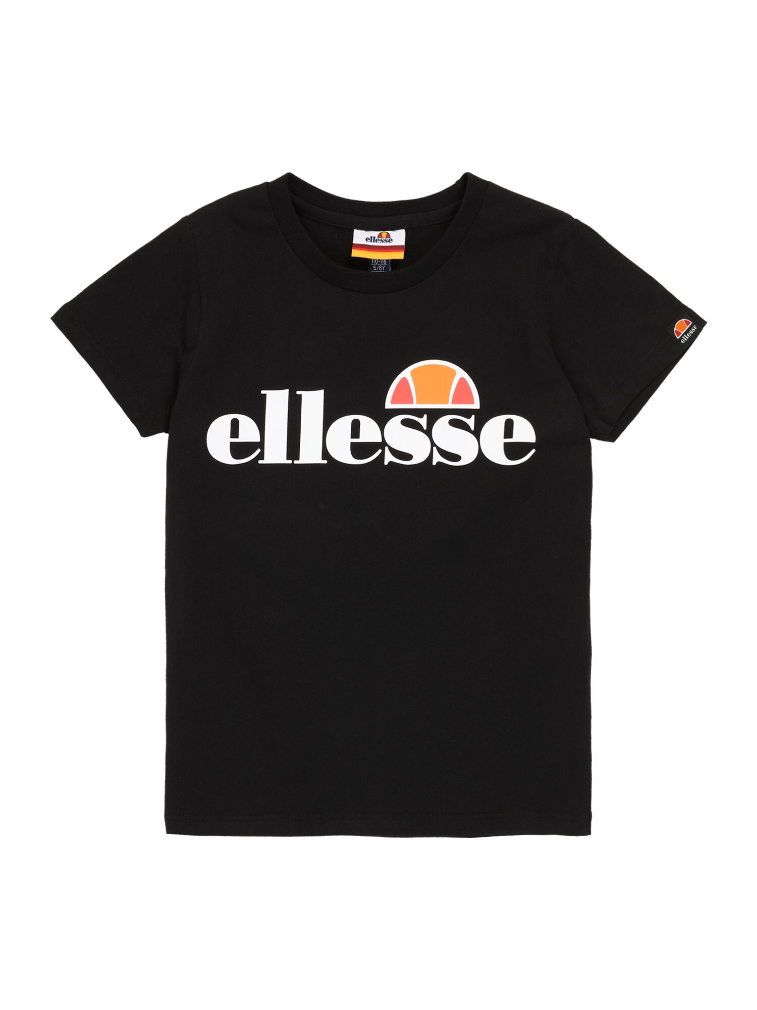 ELLESSE Marškinėliai 'Malia'  juoda / balta / oranžinė