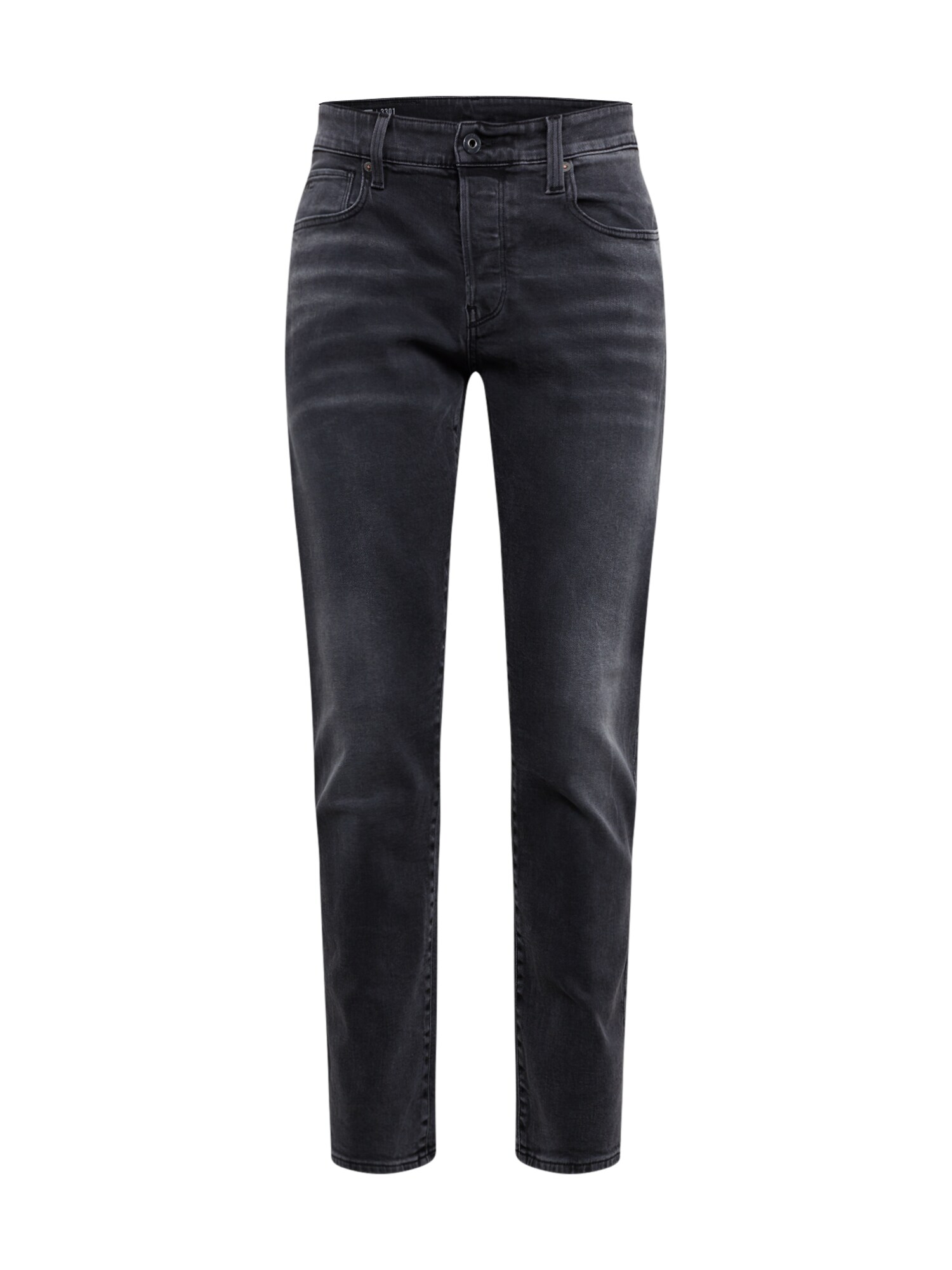G-Star RAW Džinsai '3301 Straight'  juodo džinso spalva
