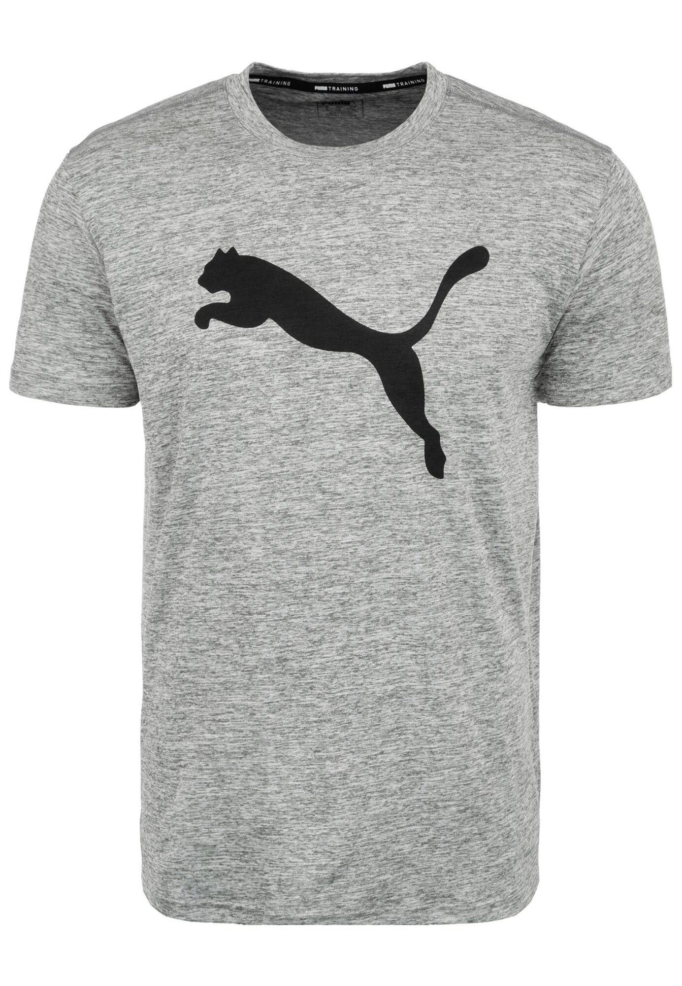 PUMA Sportiniai marškinėliai 'Heather Cat'  juoda / margai pilka