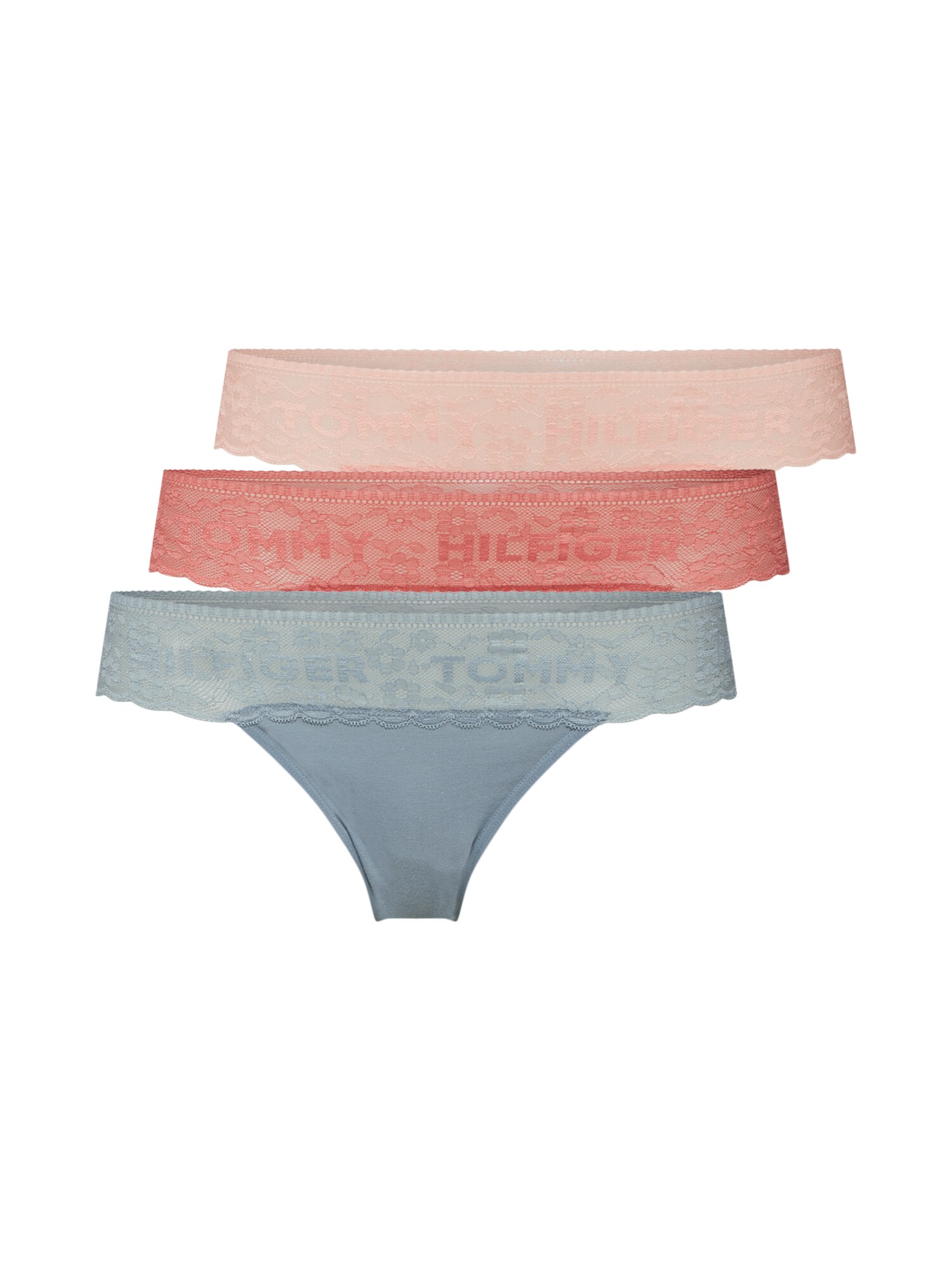 Tommy Hilfiger Dames String 3P Thong Opaal Pitaja Roze Oudroze tommy hilfiger kopen in de aanbieding