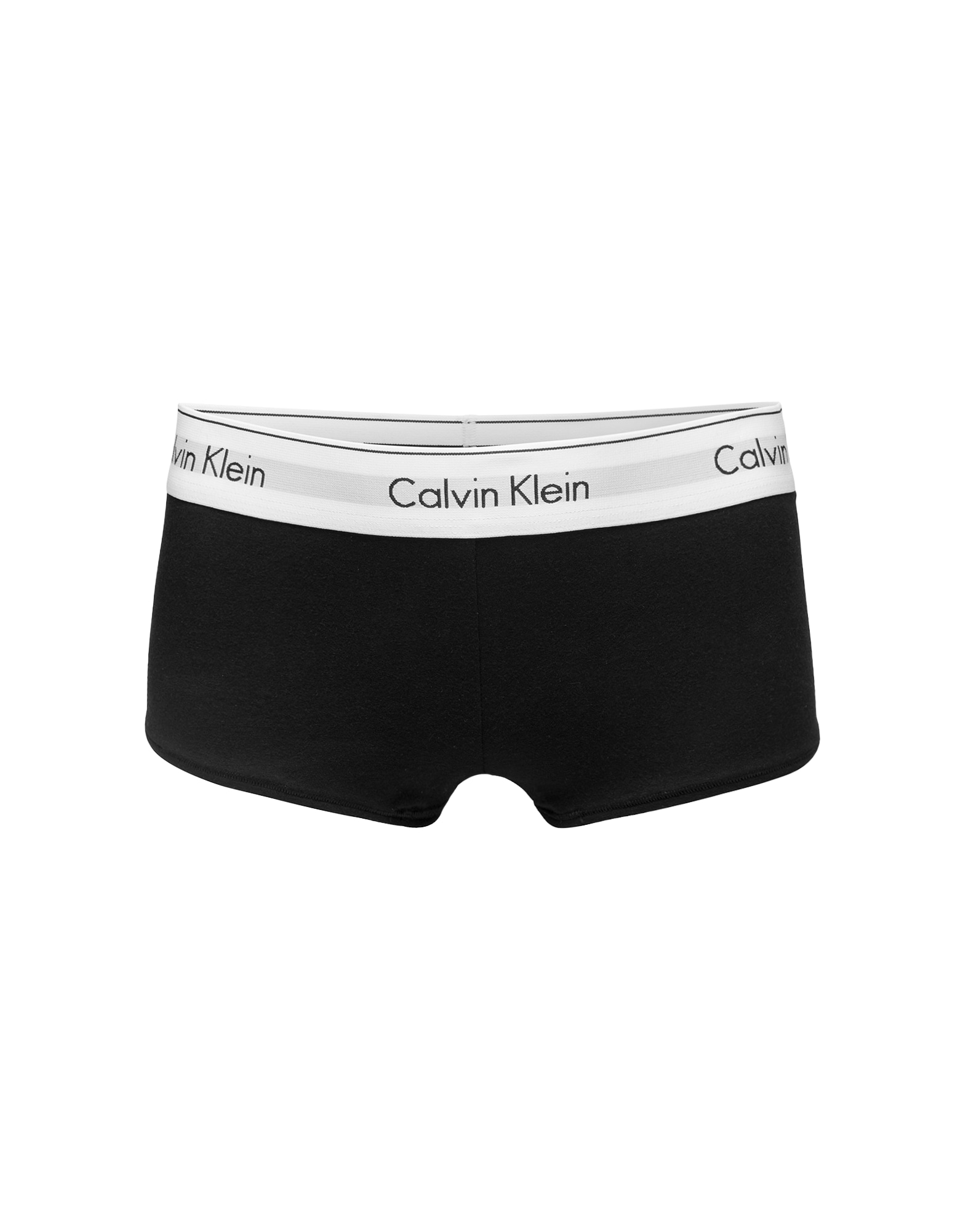 Calvin Klein Underwear Kelnaitės paaukštintu liemeniu 'Boyshort' šviesiai pilka / juoda / balta