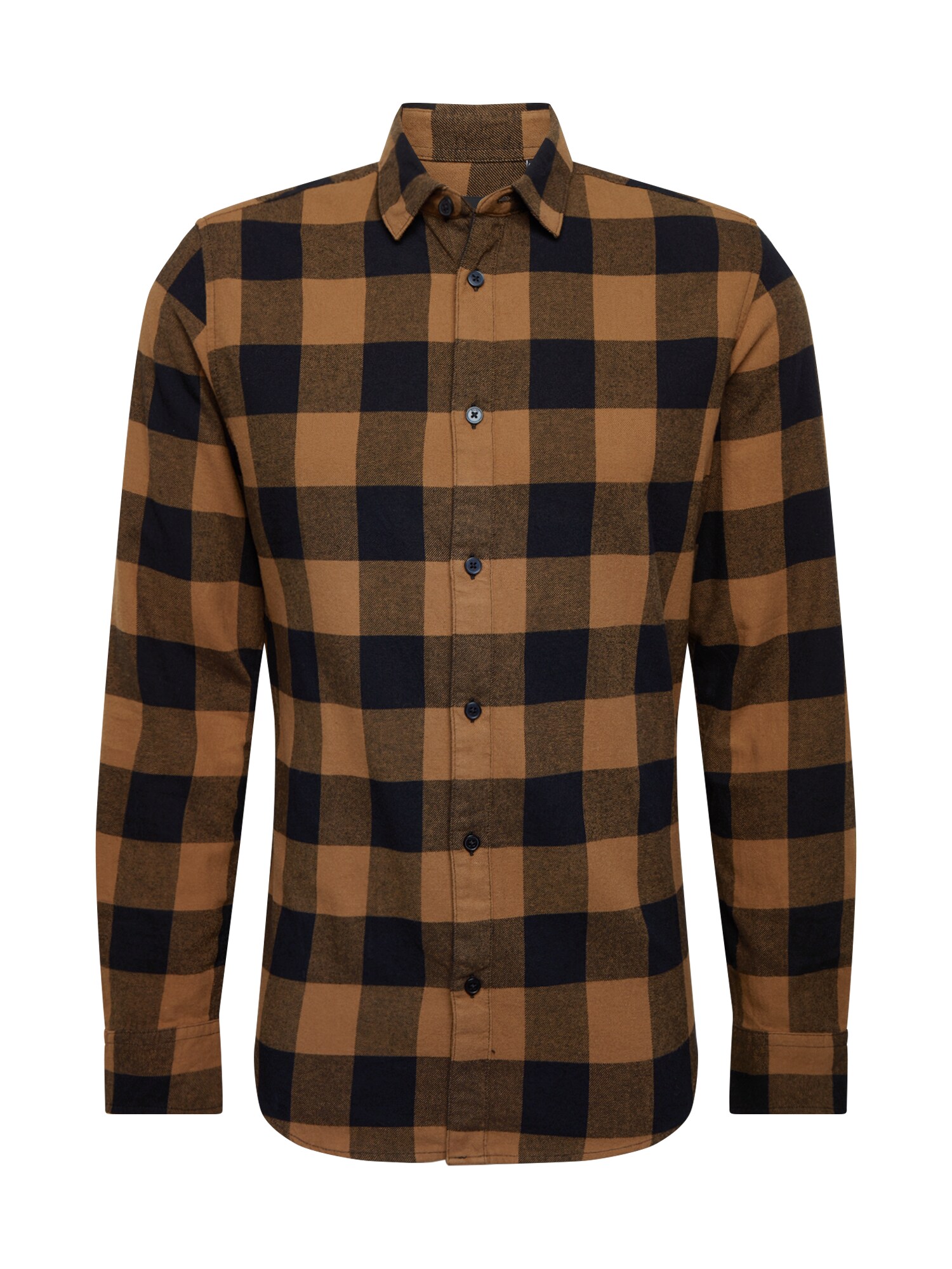 Only & Sons Dalykiniai marškiniai 'GUDMUND'  juoda / smėlio