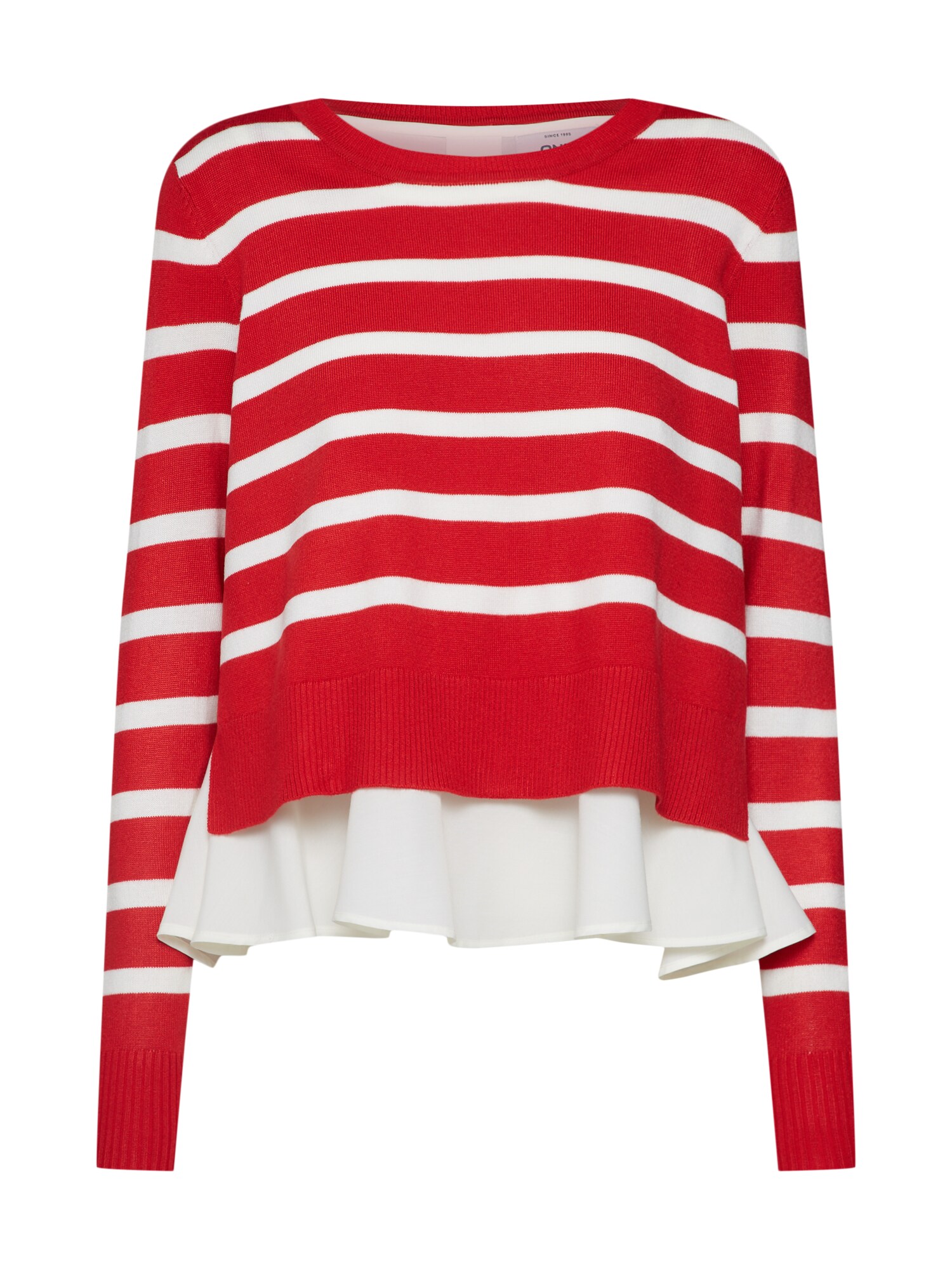 Only Dames Trui New Latisha Rood Wit only kopen in de aanbieding