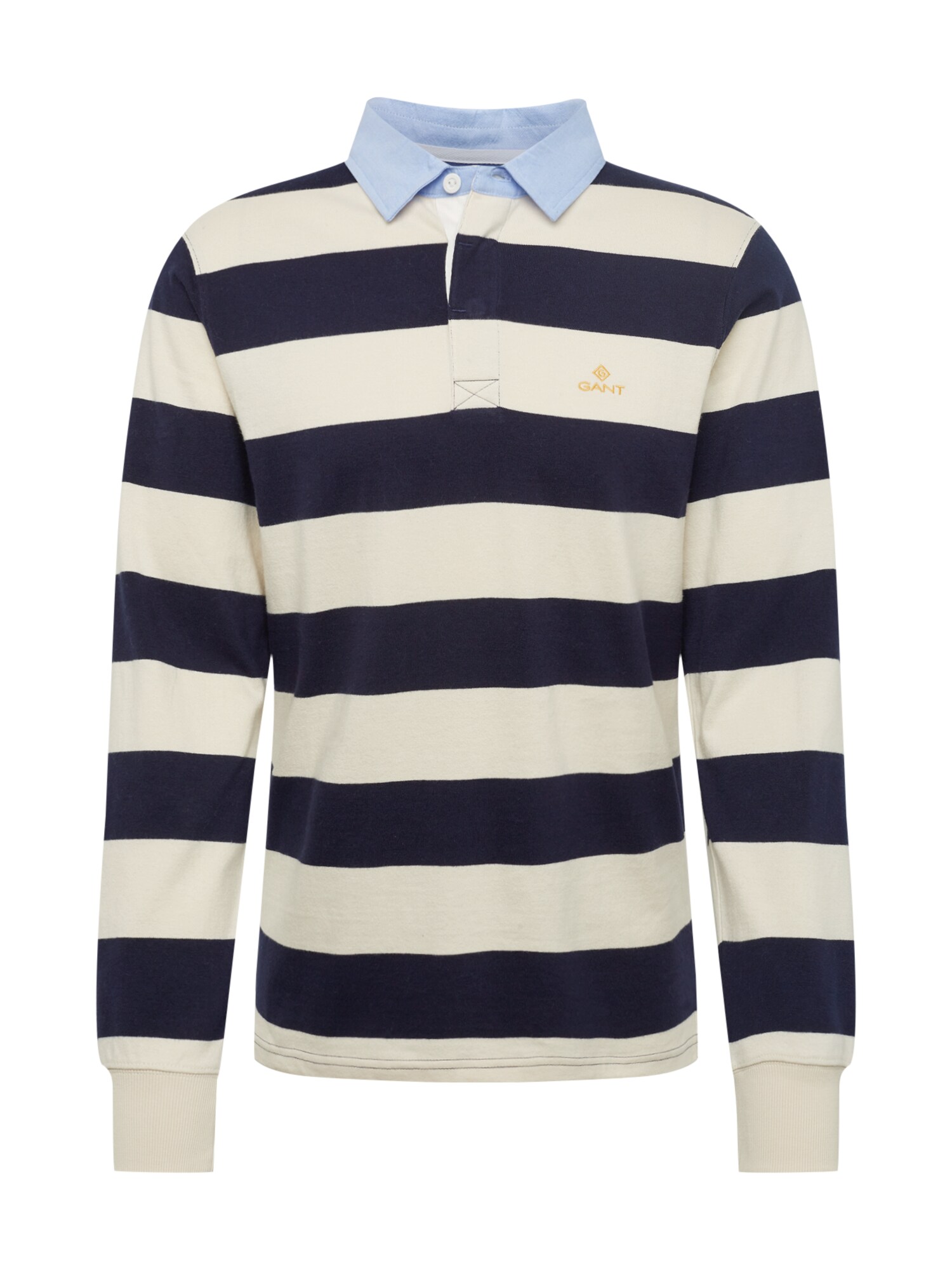 Gant Heren Shirt D1 New Heavy Rugger Creme Navy gant kopen in de aanbieding