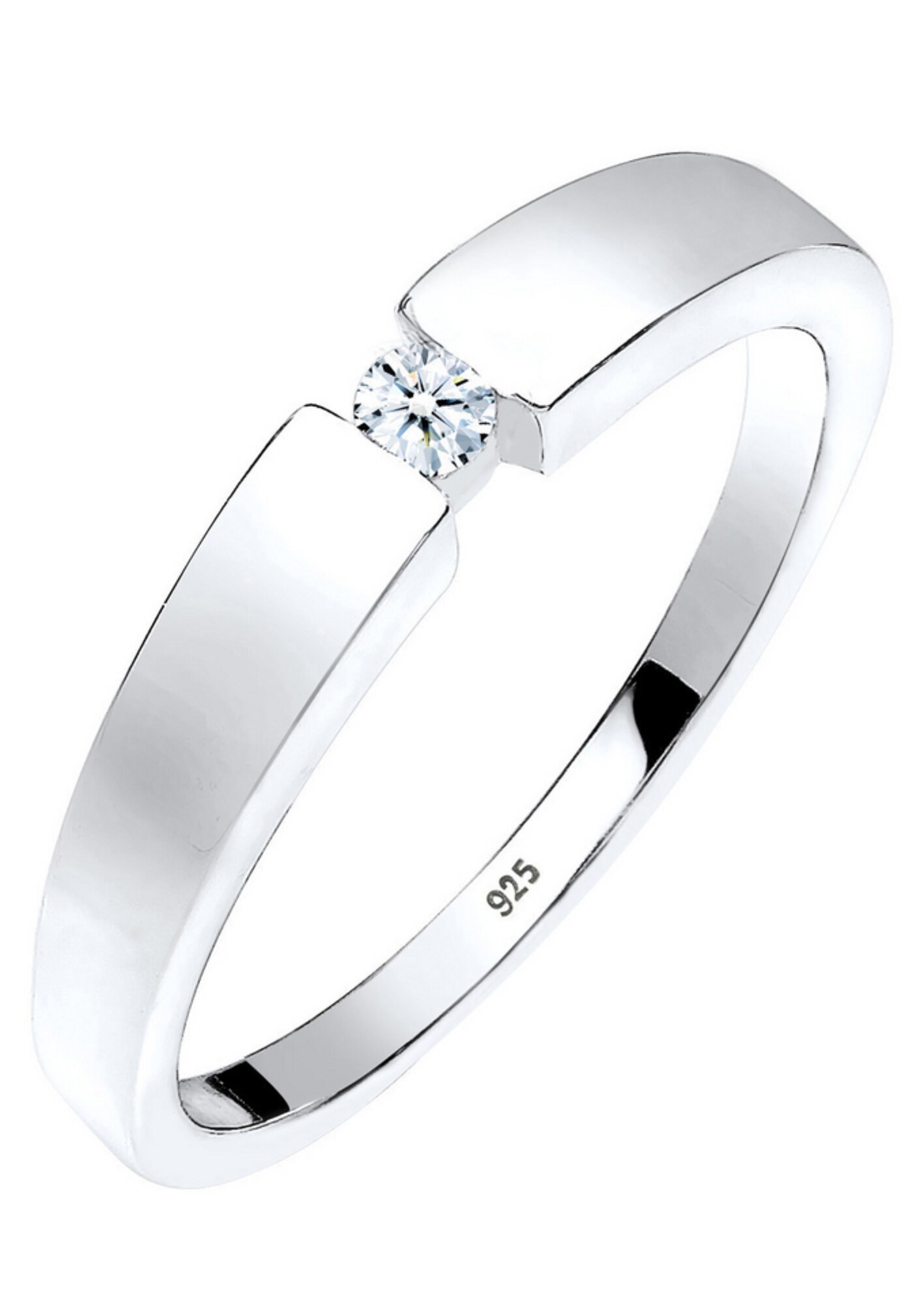 Elli Diamonds Ring 'Ella' Zilver / Transparant