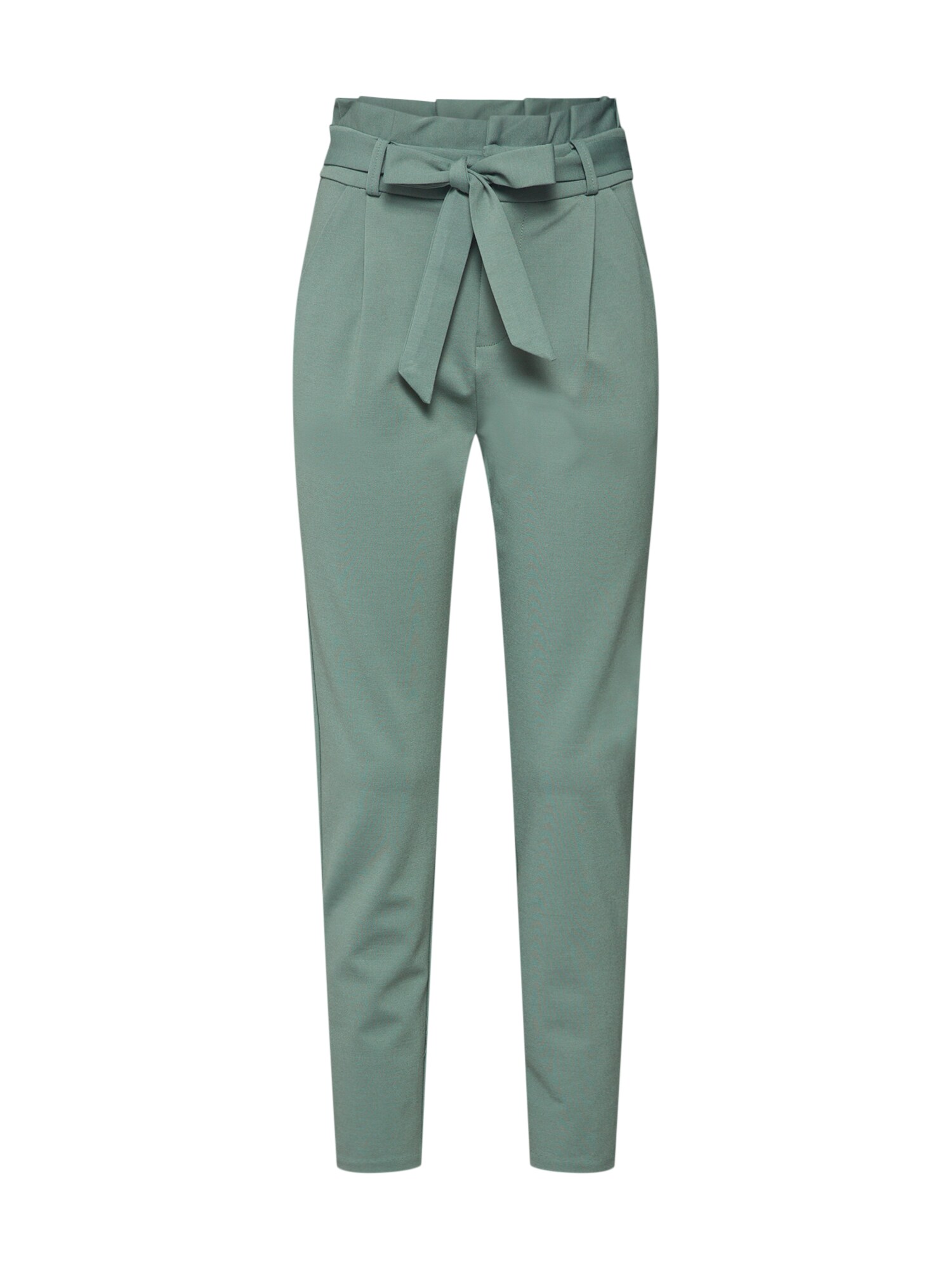 VERO MODA Klostuotos kelnės  žalia