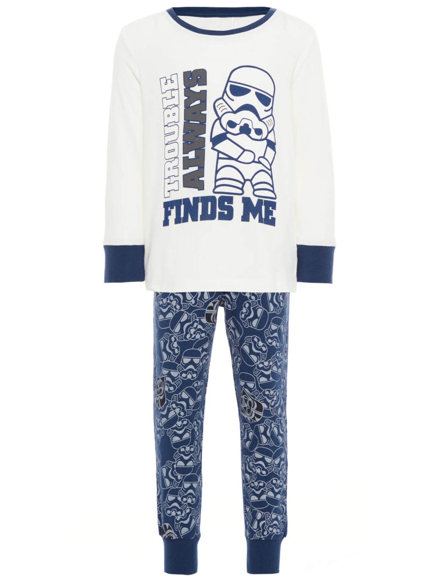 Name It Jongens Nachtkledij Blauw Wit name it kopen in de aanbieding