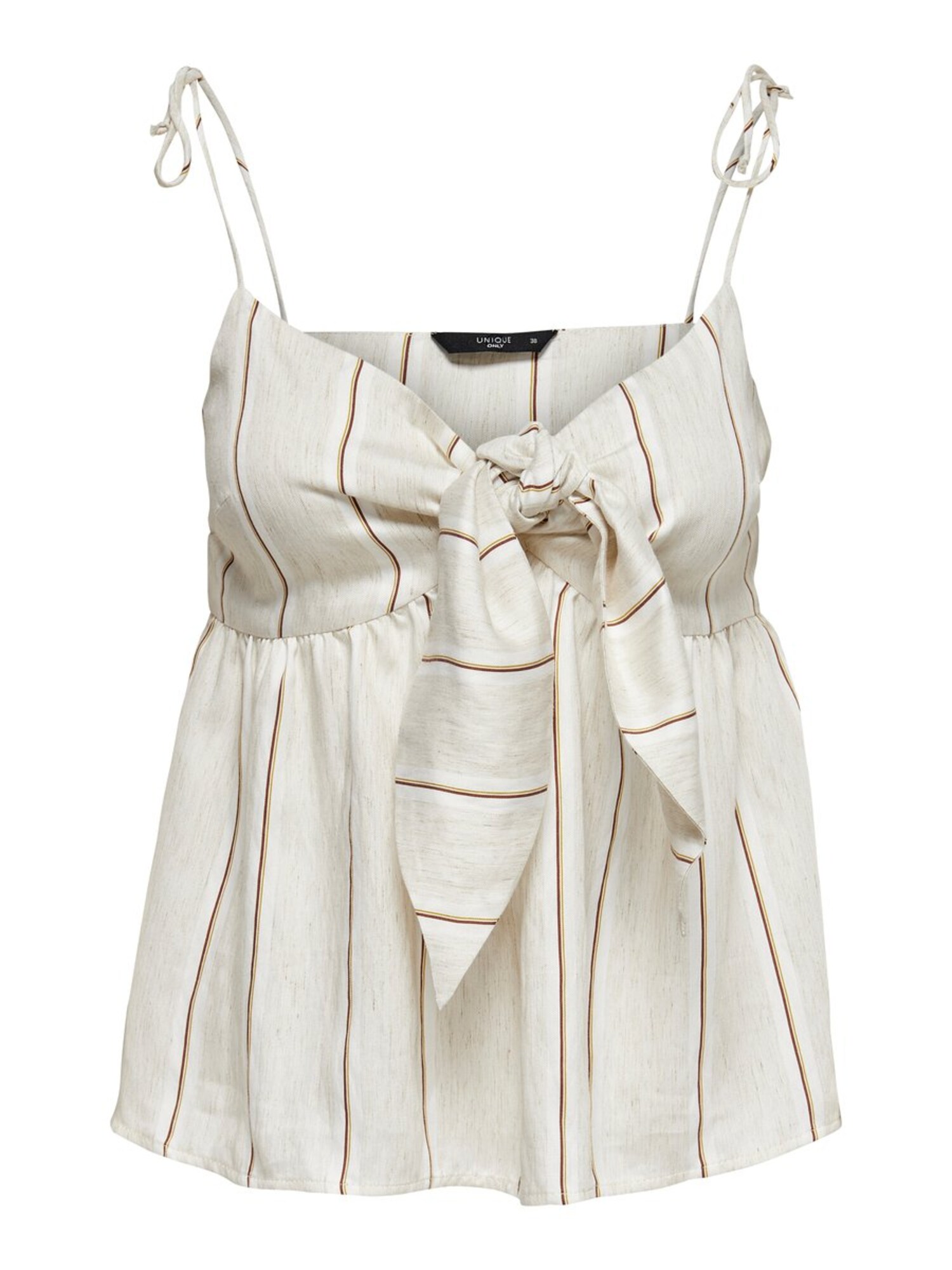 Only Dames Top Bruin Natuurwit only kopen in de aanbieding