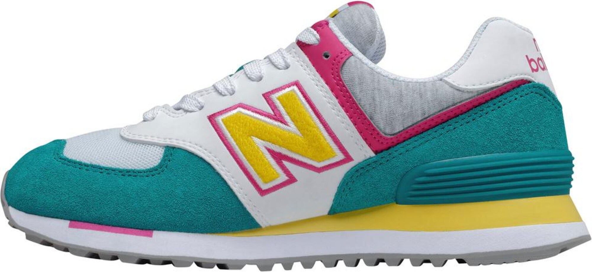 new balance Sportbačiai be auliuko  balta / rožinė / geltona / nefrito spalva / šviesiai pilka