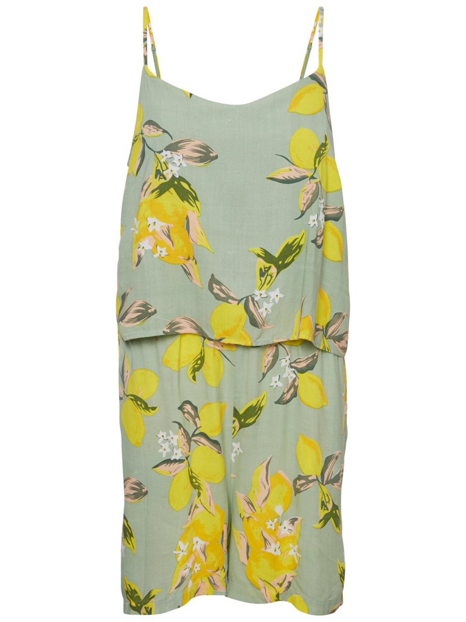 Mamalicious Dames Jumpsuit Geel Groen Appel Wit mamalicious kopen in de aanbieding