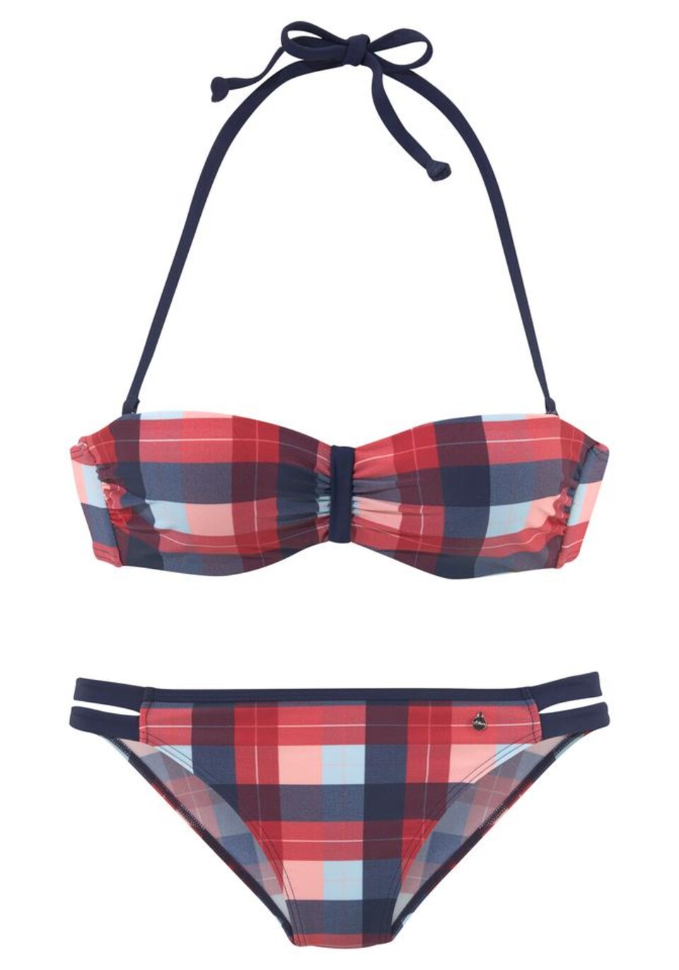 Bikini marinblå / ljusblå / rosa