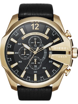 DIESEL Reloj analógico 'Mega Chief'  oro / negro
