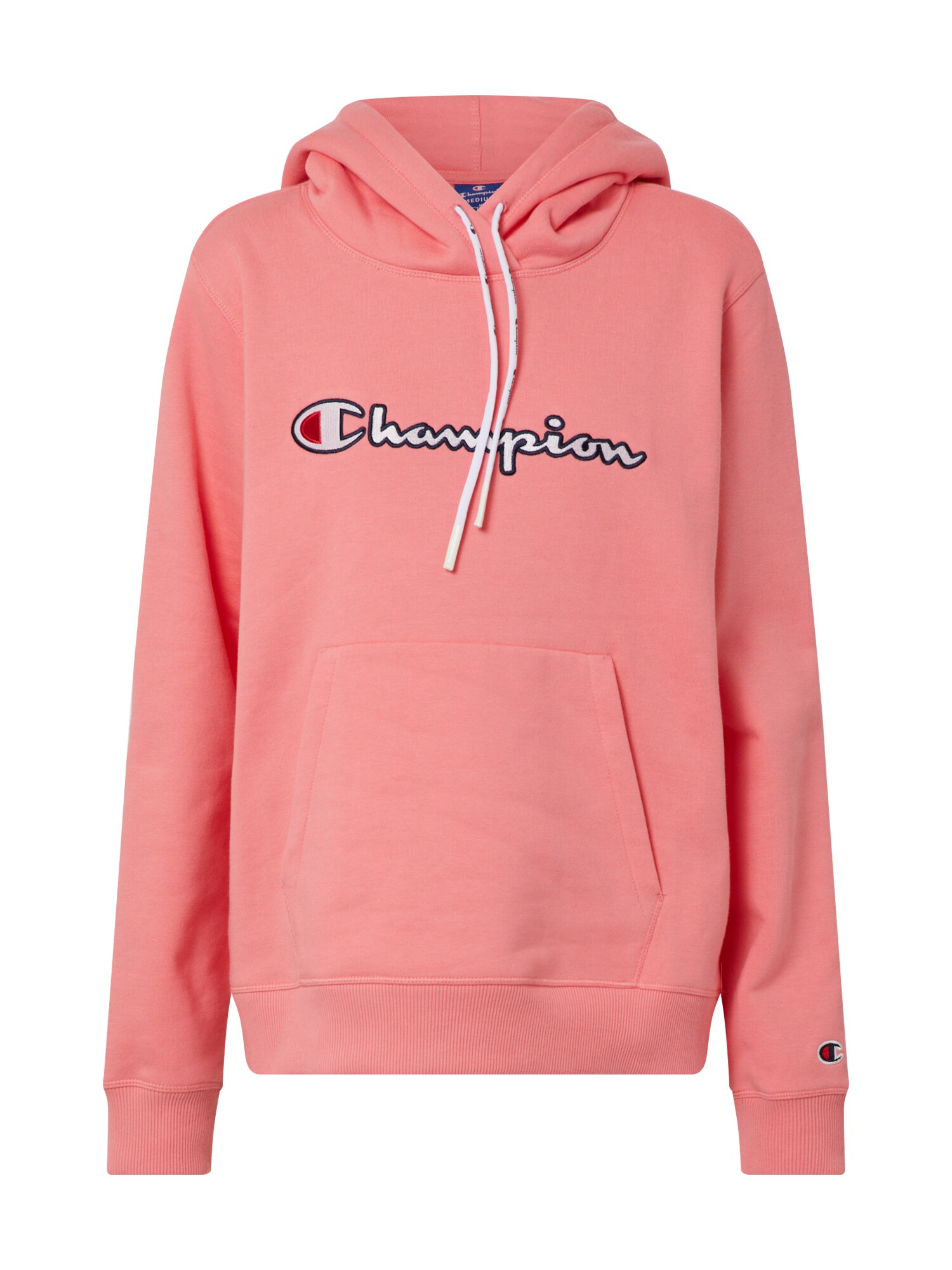 Champion Authentic Athletic Apparel Megztinis be užsegimo  ryškiai rožinė spalva / tamsiai mėlyna / balta / raudona